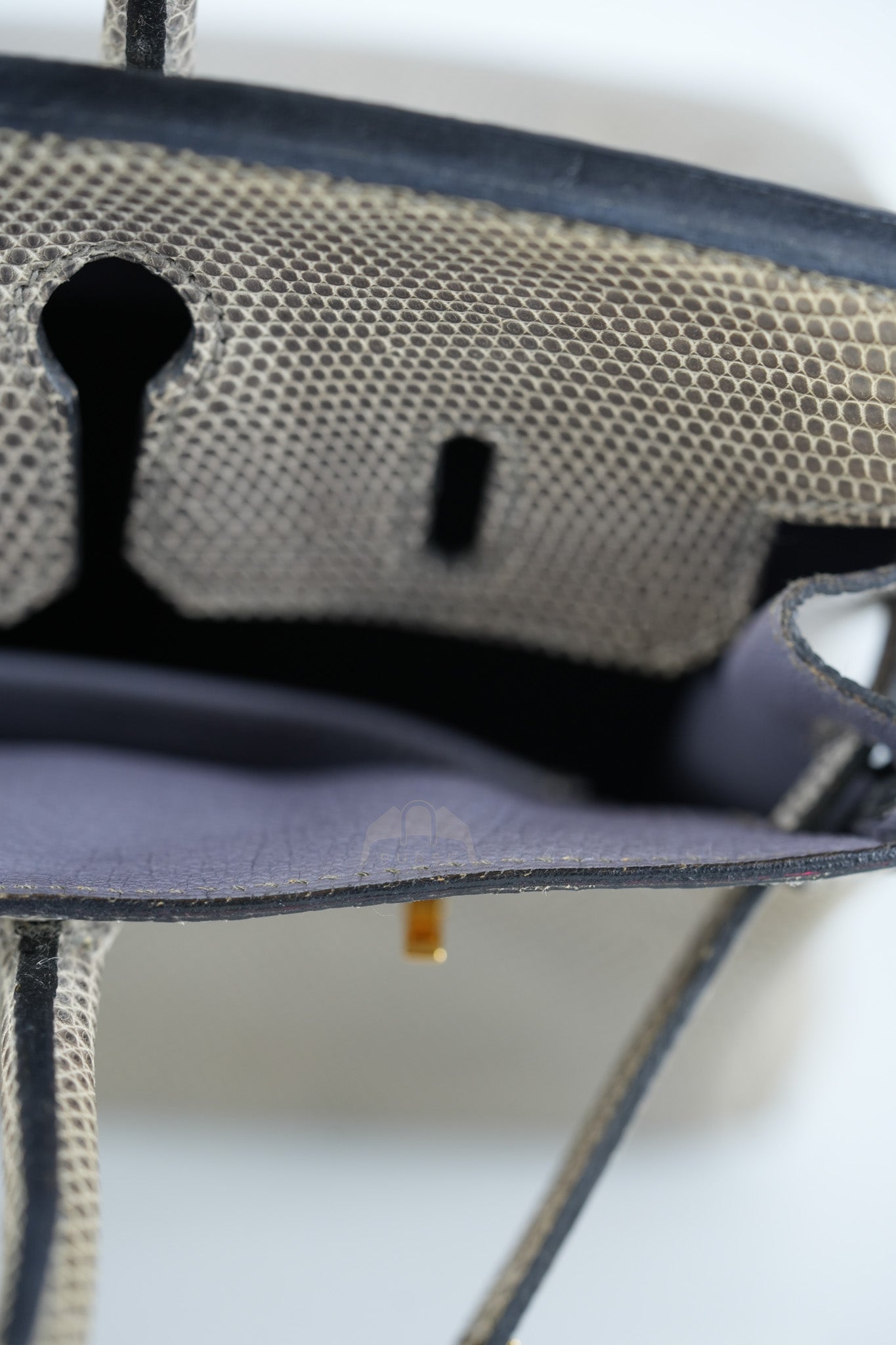 Birkin 25 Lizard Gris Tourterelle Gold hardware Stamp P (2012) | Purse Maison Luxury Bags Shop