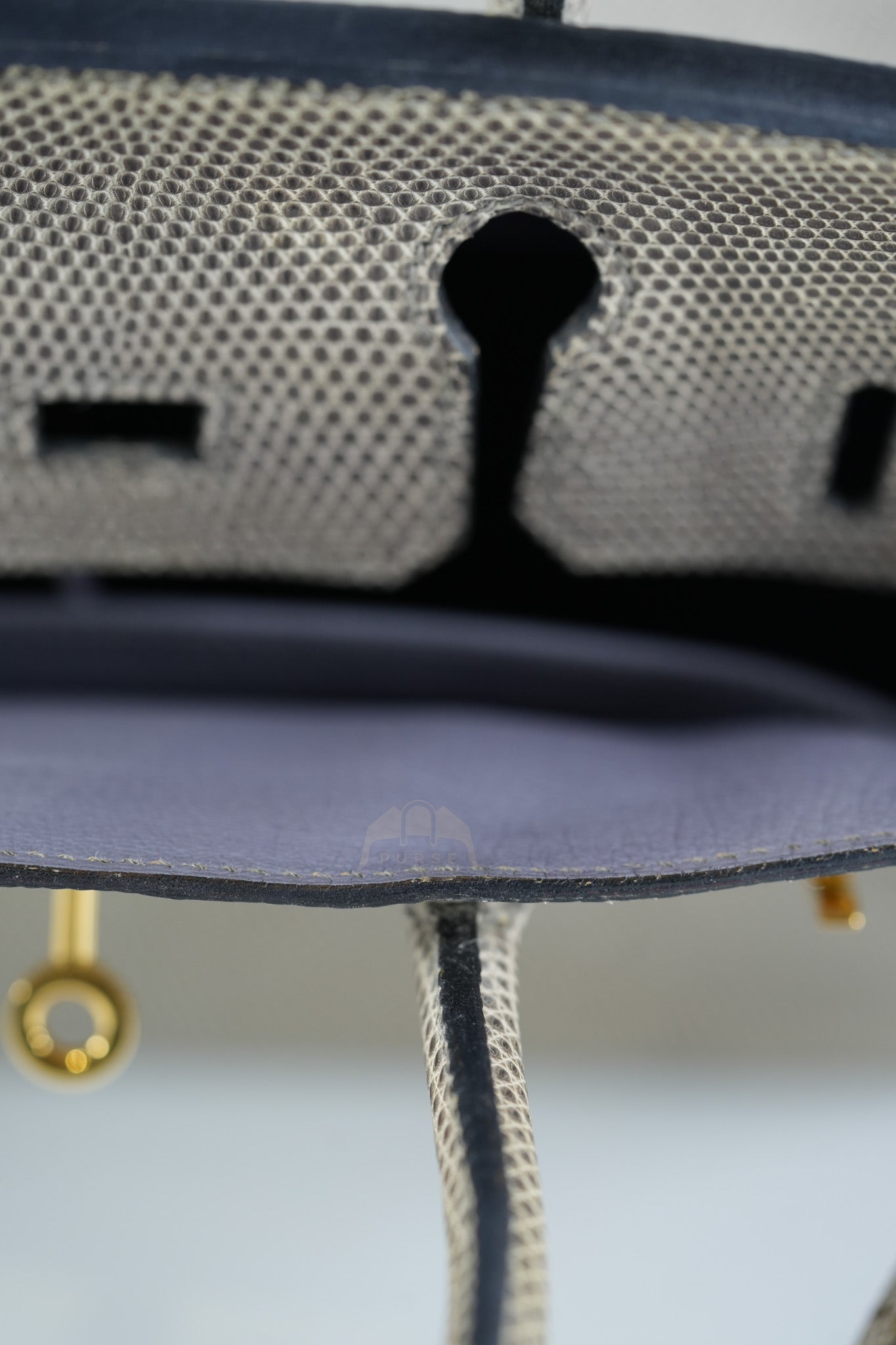 Birkin 25 Lizard Gris Tourterelle Gold hardware Stamp P (2012) | Purse Maison Luxury Bags Shop