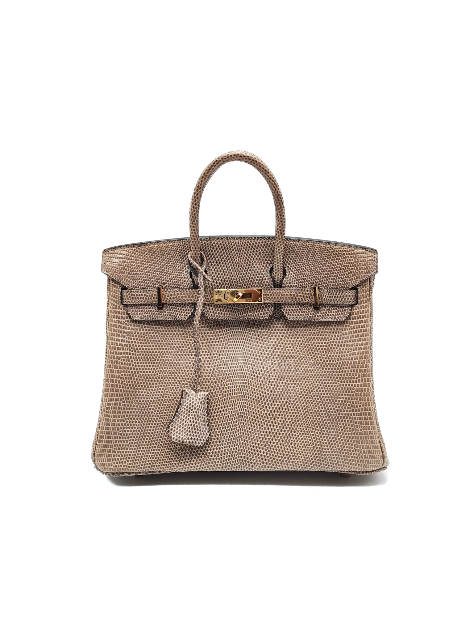 Birkin 25 Lizard Gris Tourterelle Gold Hardware Stamp P (2012) | Purse Maison Luxury Bags Shop