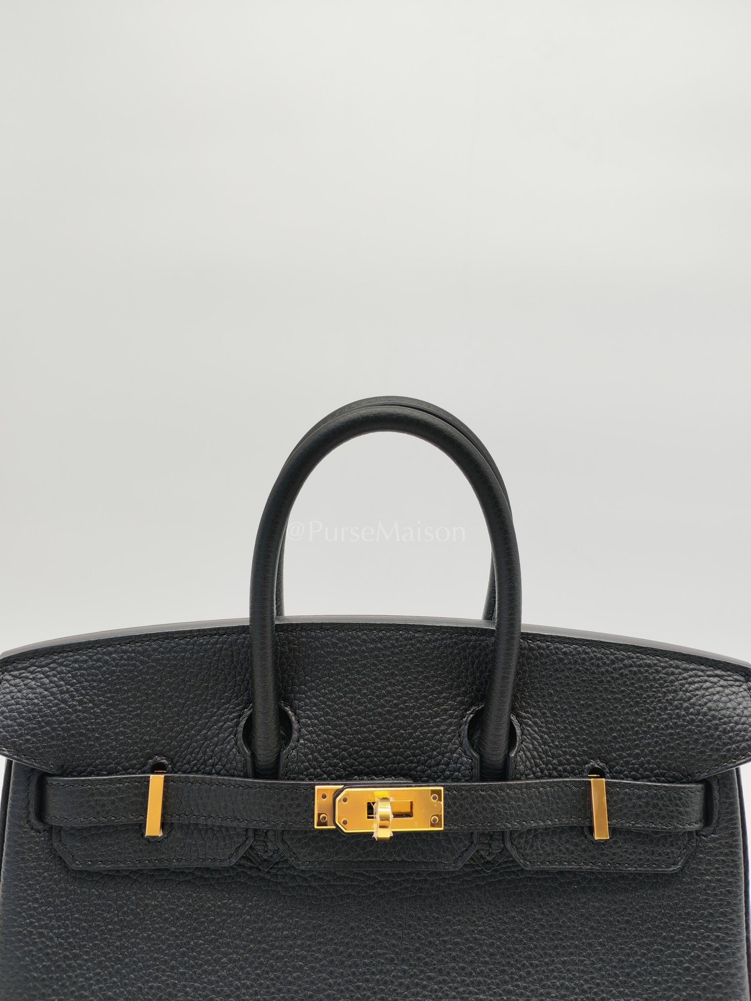 Birkin 25 Retourne Black in Togo Leather and Gold Hardware Stamp D (2019) | Purse Maison Luxury Bags Shop