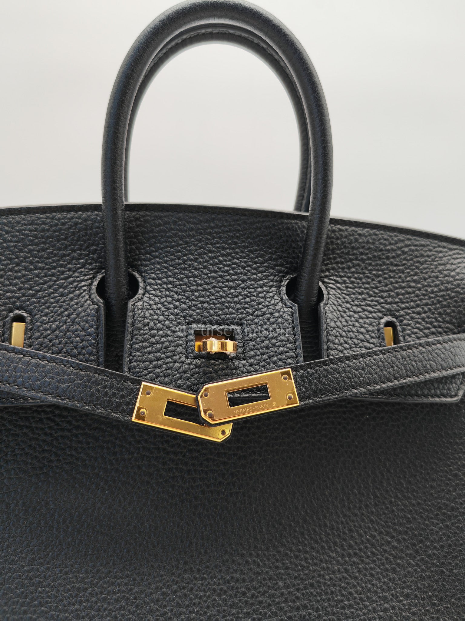 Birkin 25 Retourne Black in Togo Leather and Gold Hardware Stamp D (2019) | Purse Maison Luxury Bags Shop