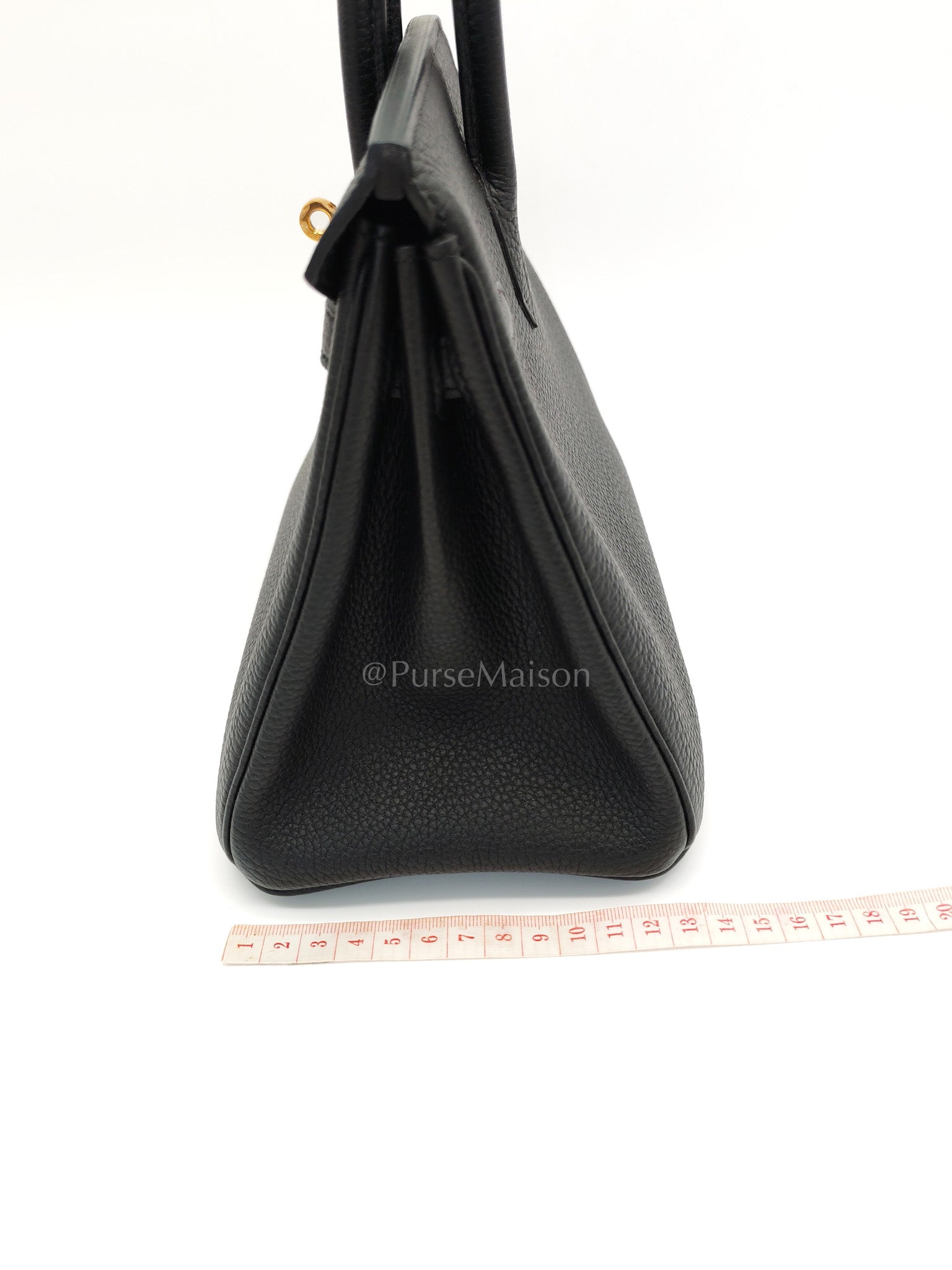 Birkin 25 Retourne Black in Togo Leather and Gold Hardware Stamp D (2019) | Purse Maison Luxury Bags Shop