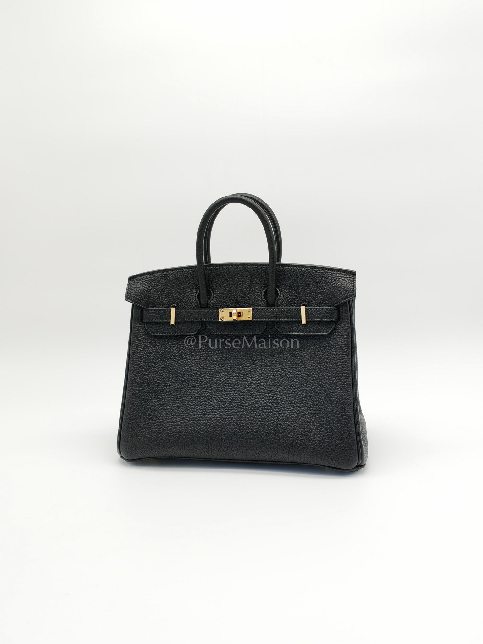 Birkin 25 Retourne Black in Togo Leather and Gold Hardware Stamp D (2019) | Purse Maison Luxury Bags Shop