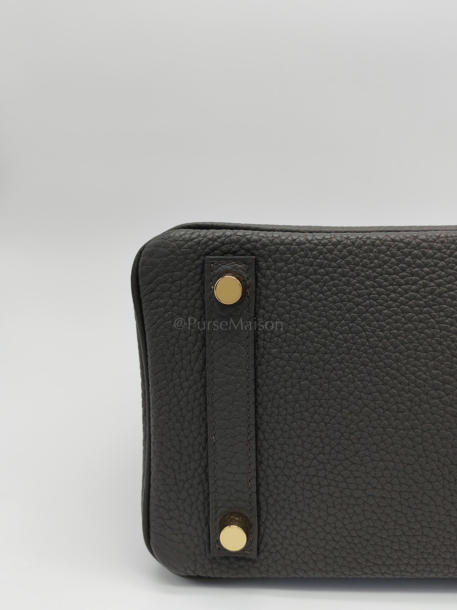 Birkin 25 Retourne Gris Etain in Togo Leather and Gold Hardware Stamp Y (2020) | Purse Maison Luxury Bags Shop