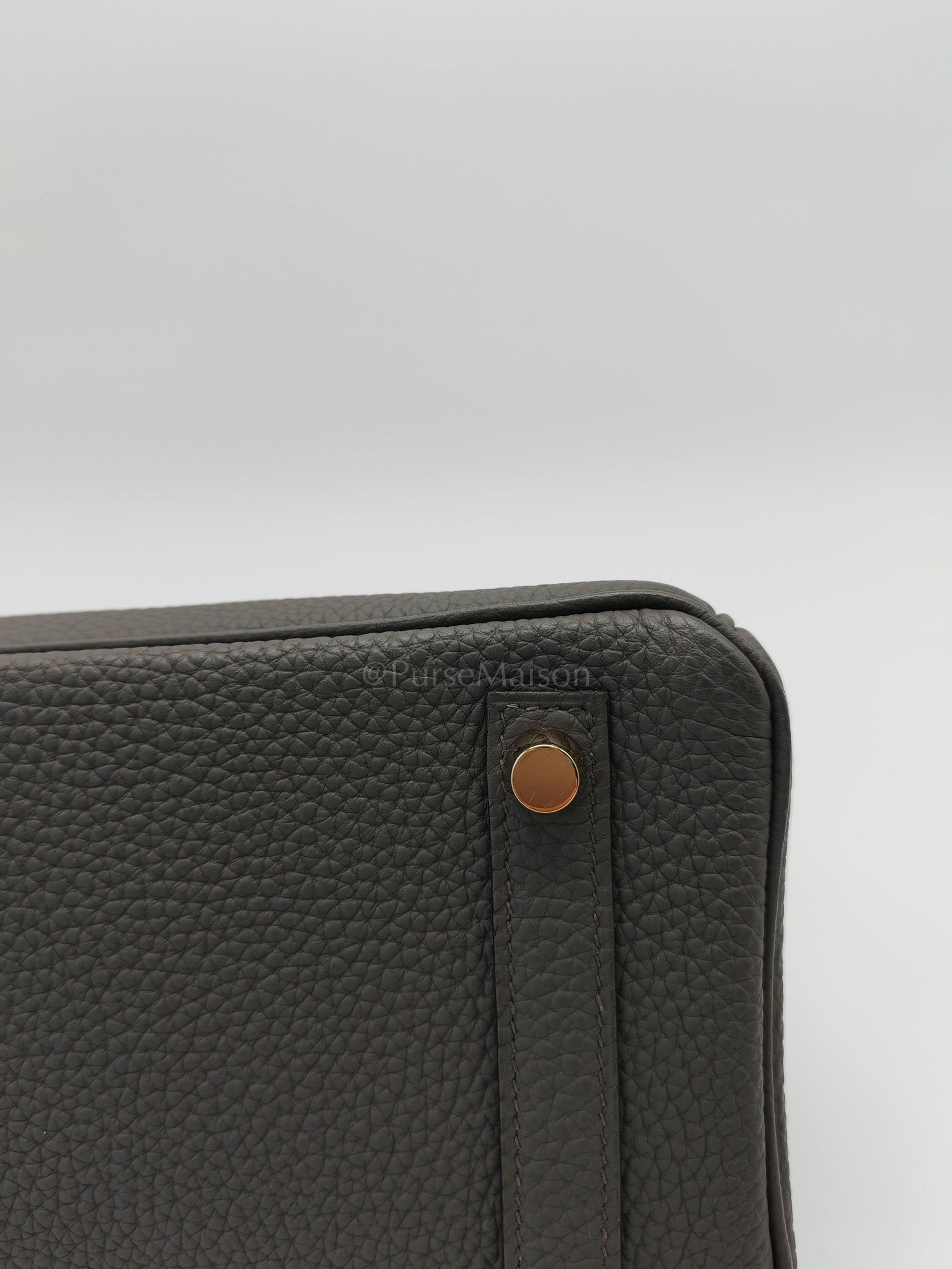 Birkin 25 Retourne Gris Etain in Togo Leather and Gold Hardware Stamp Y (2020) | Purse Maison Luxury Bags Shop