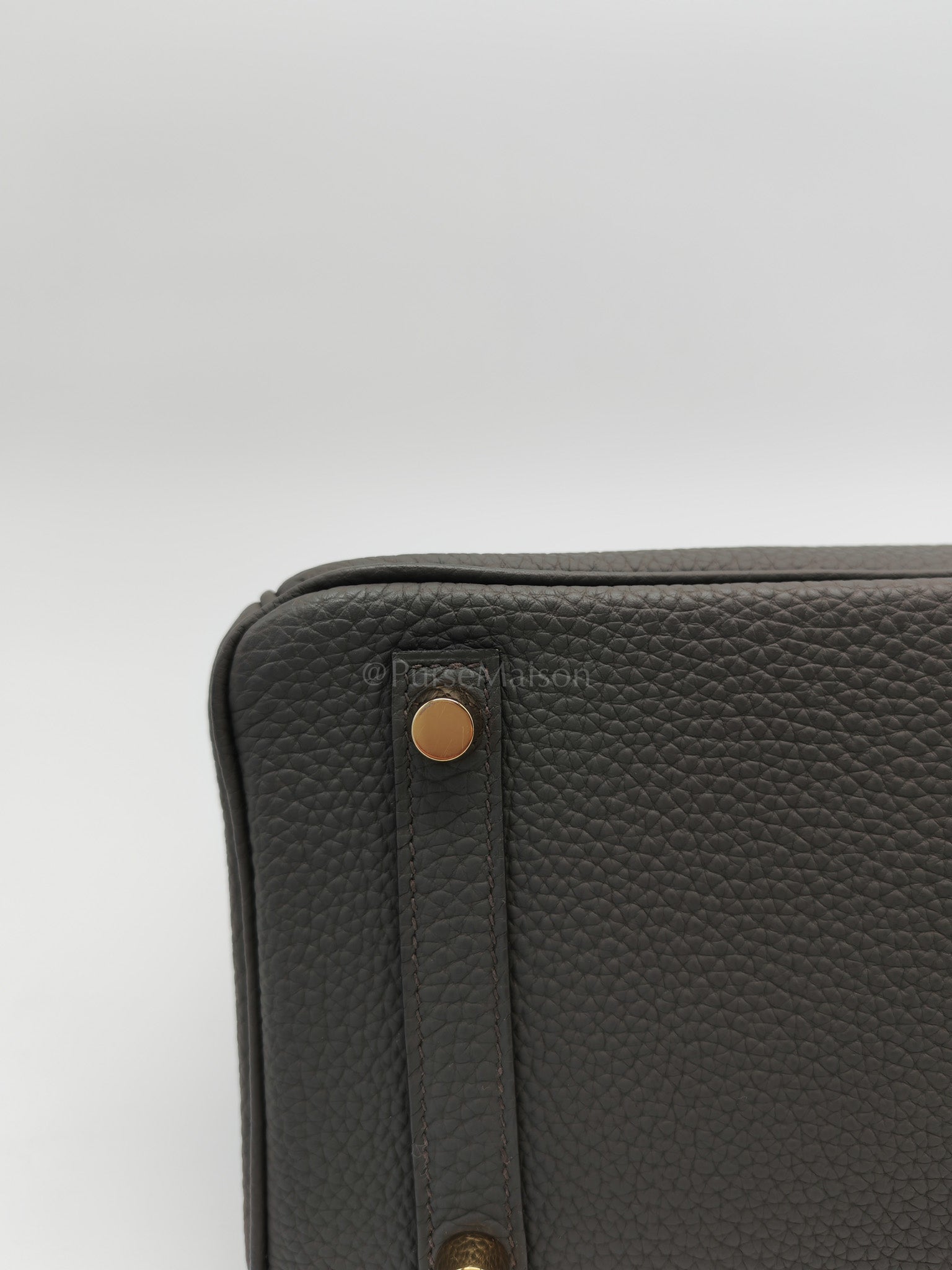 Birkin 25 Retourne Gris Etain in Togo Leather and Gold Hardware Stamp Y (2020) | Purse Maison Luxury Bags Shop