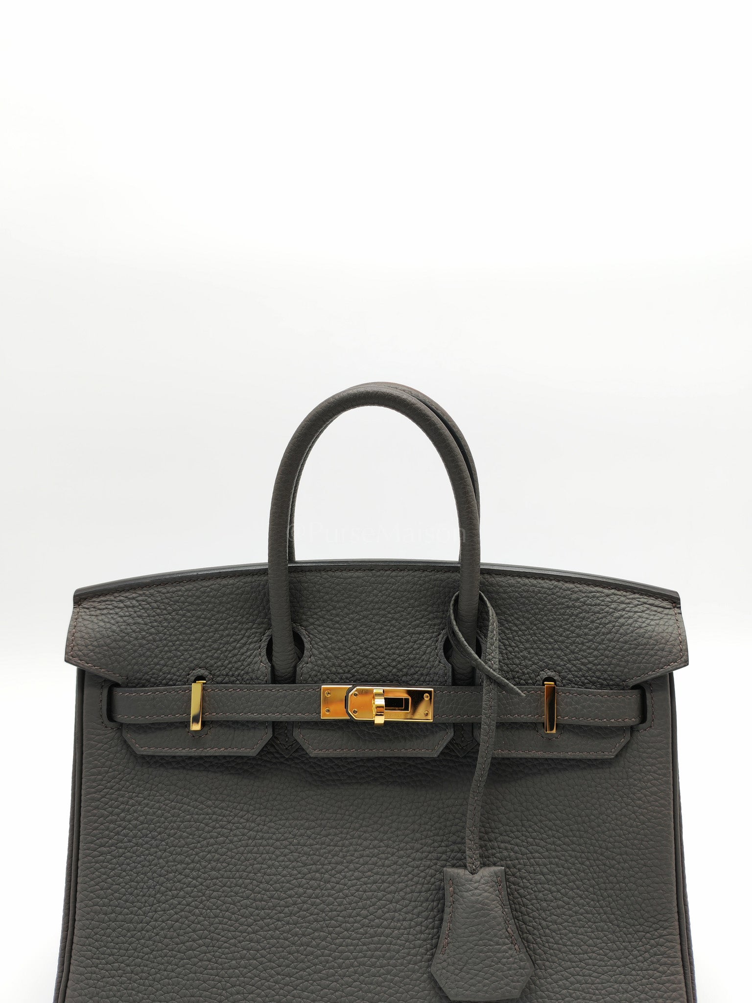 Birkin 25 Retourne Gris Etain in Togo Leather and Gold Hardware Stamp Y (2020) | Purse Maison Luxury Bags Shop