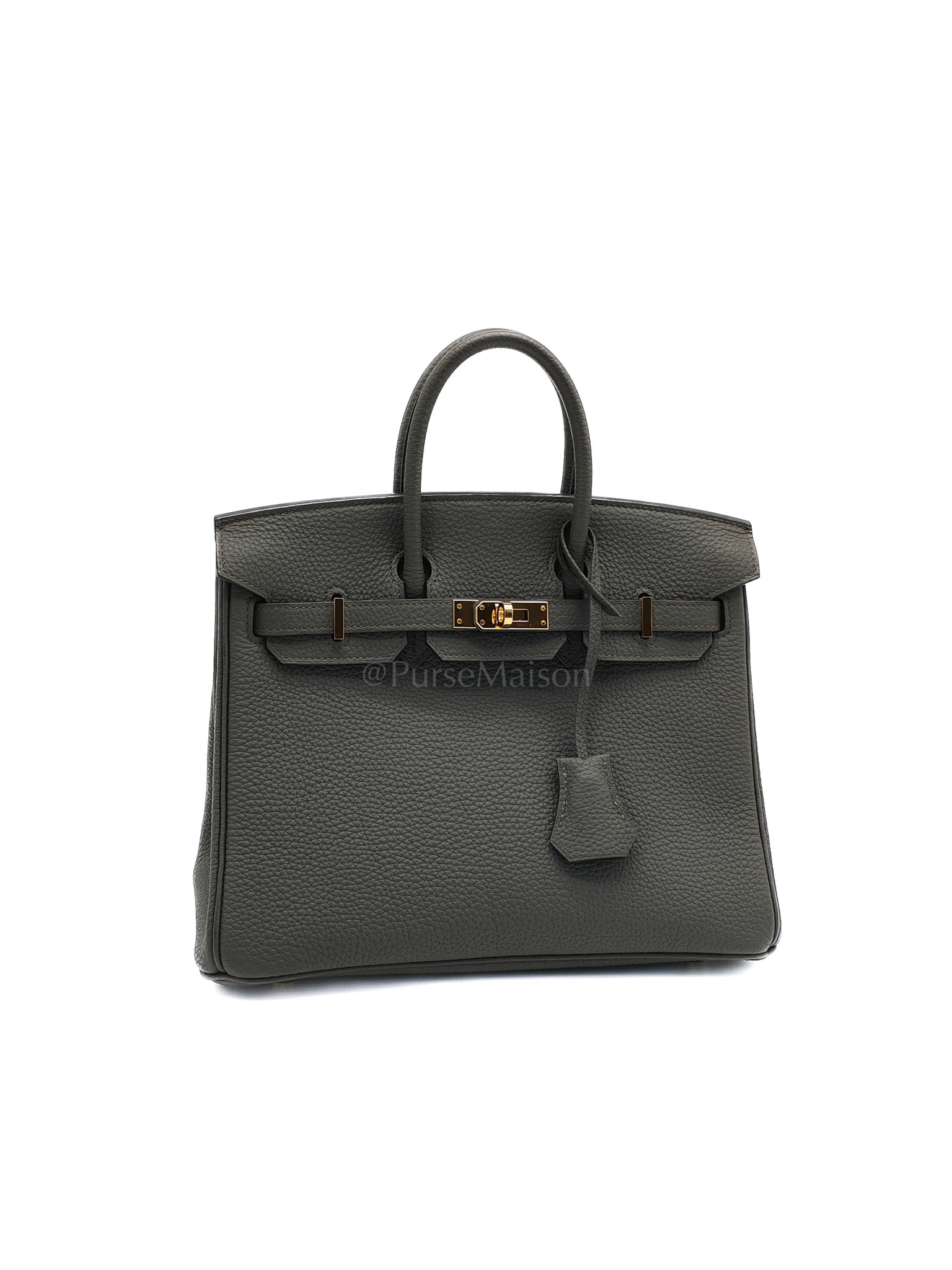 Birkin 25 Retourne Gris Etain in Togo Leather and Gold Hardware Stamp Y (2020) | Purse Maison Luxury Bags Shop