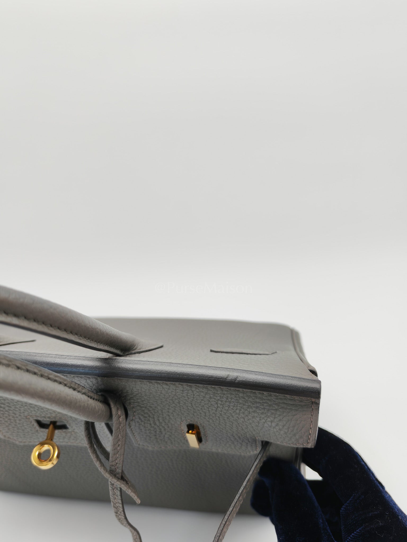 Birkin 25 Retourne Gris Etain in Togo Leather and Gold Hardware Stamp Y (2020) | Purse Maison Luxury Bags Shop