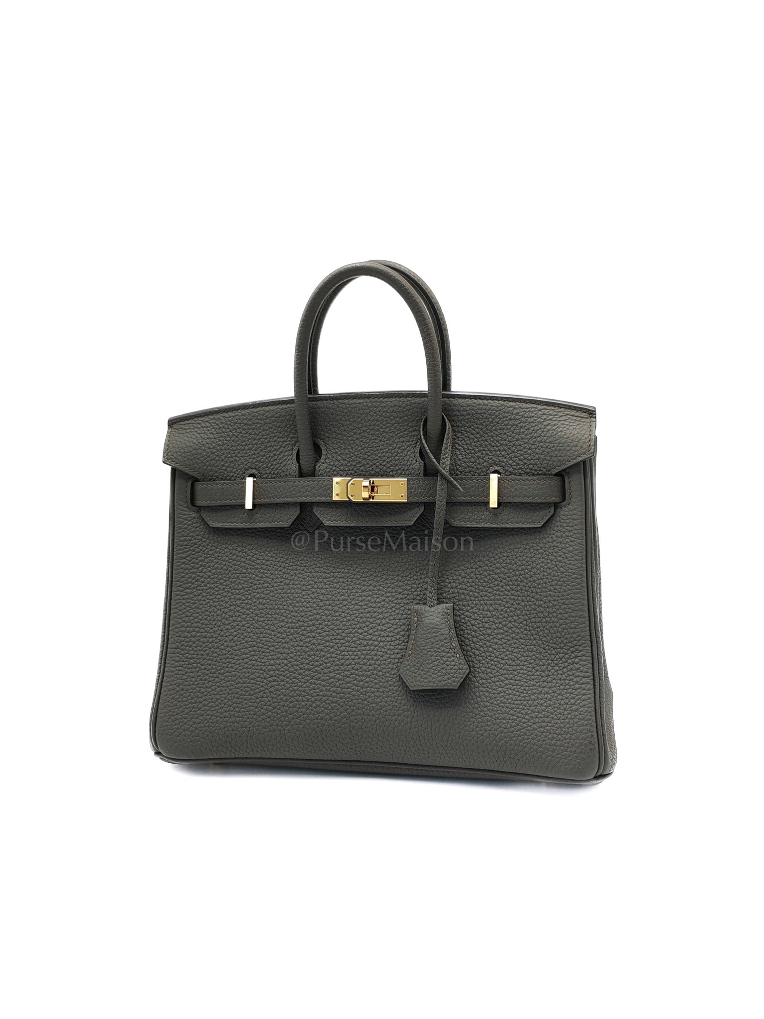 Birkin 25 Retourne Gris Etain in Togo Leather and Gold Hardware Stamp Y (2020) | Purse Maison Luxury Bags Shop