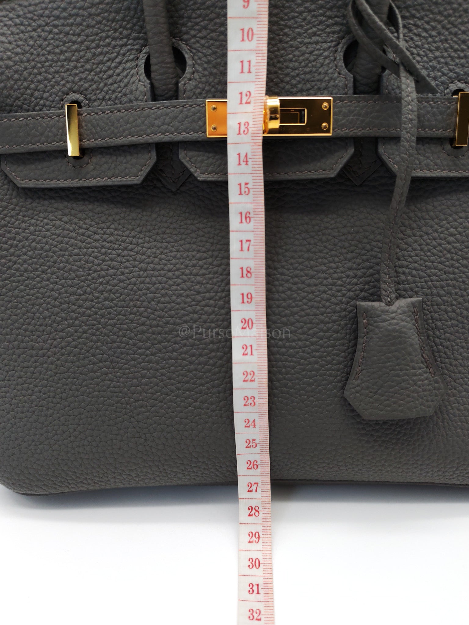 Birkin 25 Retourne Gris Etain in Togo Leather and Gold Hardware Stamp Y (2020) | Purse Maison Luxury Bags Shop