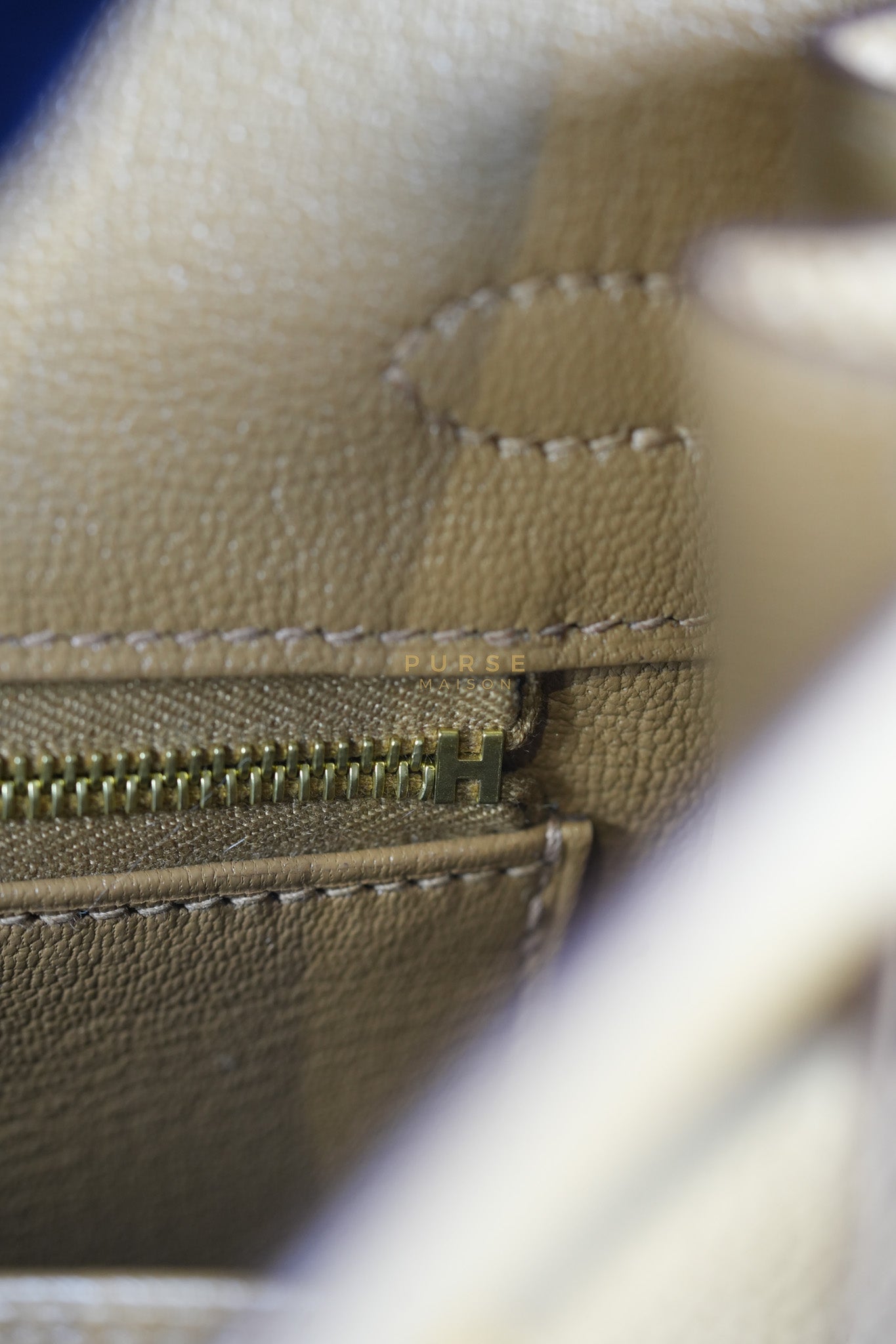 Birkin 25 Retourne in Biscuit Togo Leather and Gold Hardware Stamp U (2022) | Purse Maison Luxury Bags Shop