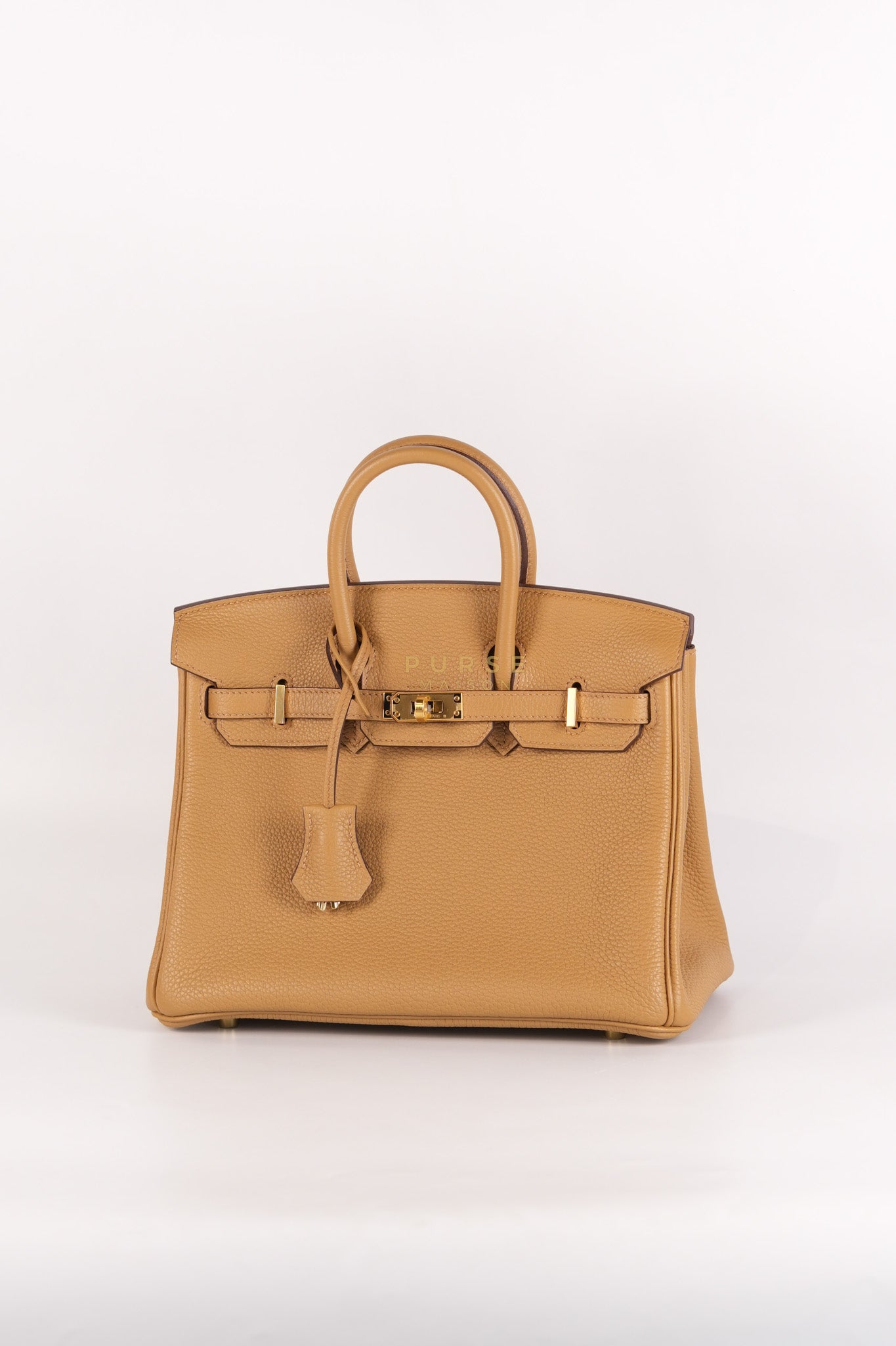 Birkin 25 Retourne in Biscuit Togo Leather and Gold Hardware Stamp U (2022) | Purse Maison Luxury Bags Shop