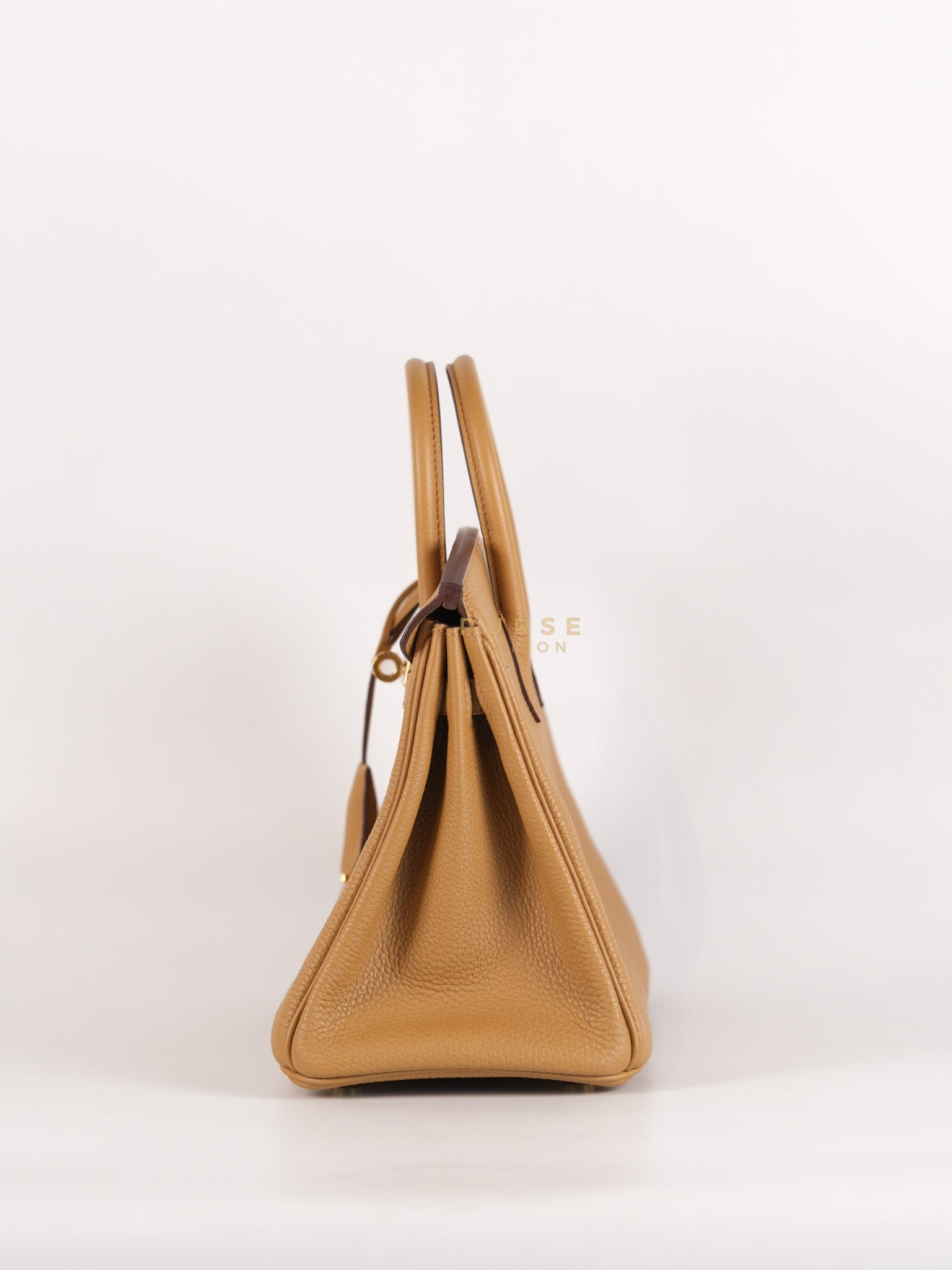 Birkin 25 Retourne in Biscuit Togo Leather and Gold Hardware Stamp U (2022) | Purse Maison Luxury Bags Shop