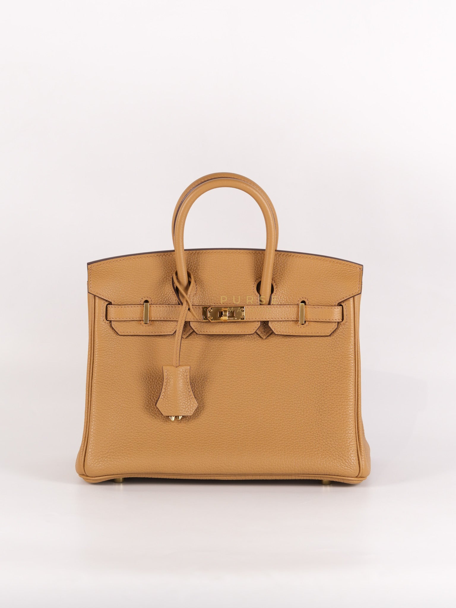 Birkin 25 Retourne in Biscuit Togo Leather and Gold Hardware Stamp U (2022) | Purse Maison Luxury Bags Shop