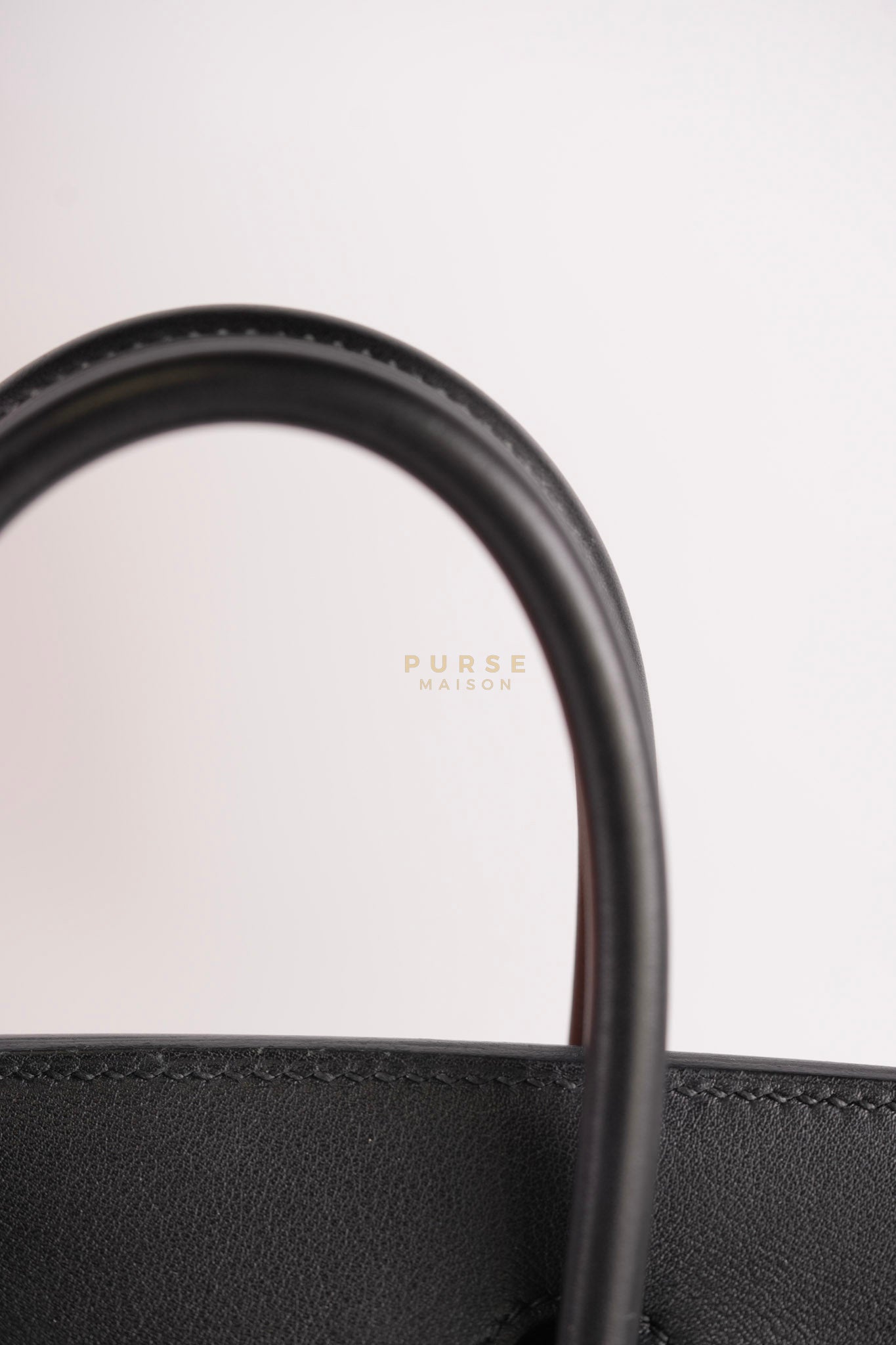 Birkin 25 Retourne in Black Swift Leather and Gold Hardware Stamp A (2017) | Purse Maison Luxury Bags Shop