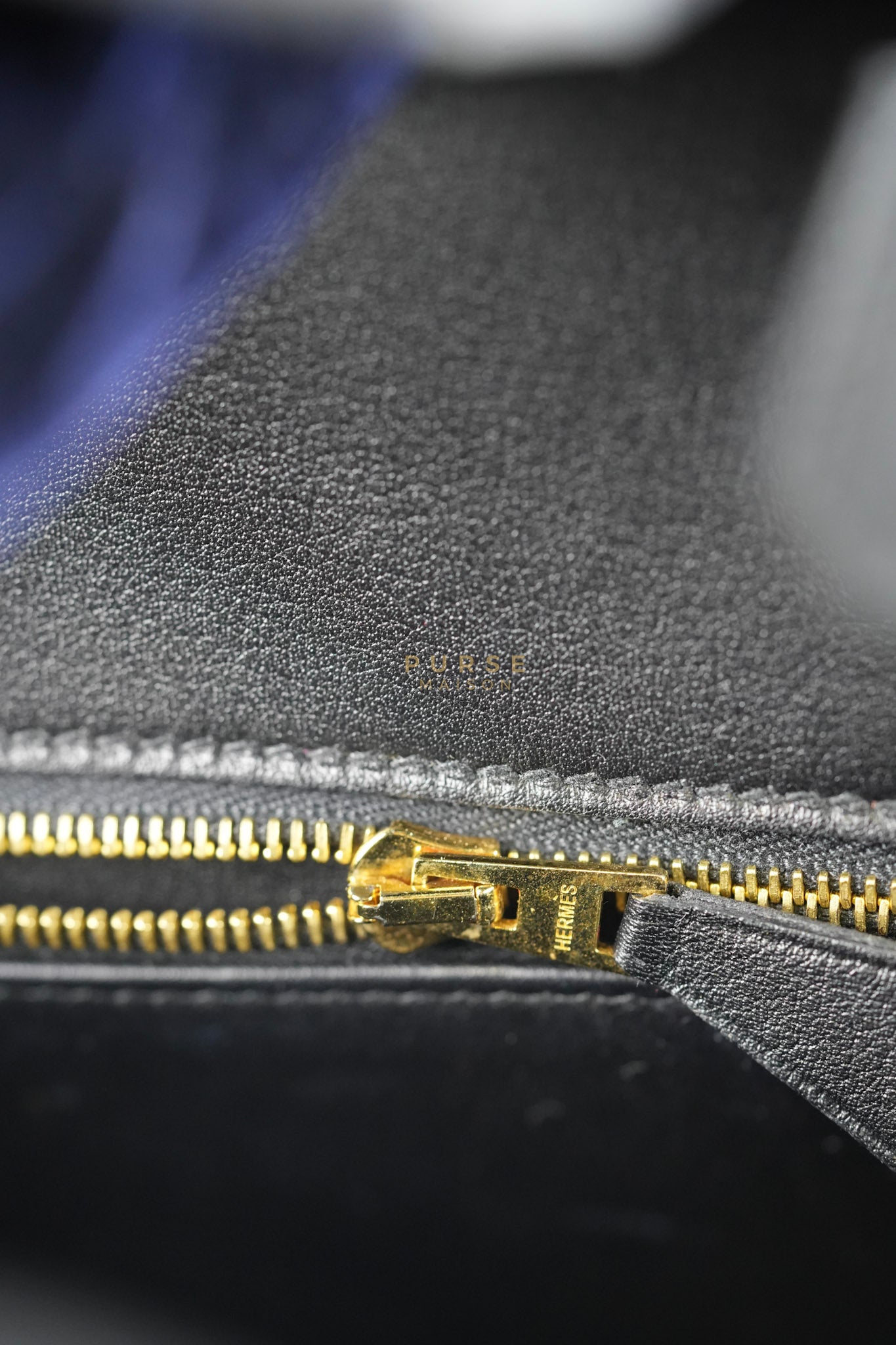 Birkin 25 Retourne in Black Swift Leather and Gold Hardware Stamp A (2017) | Purse Maison Luxury Bags Shop