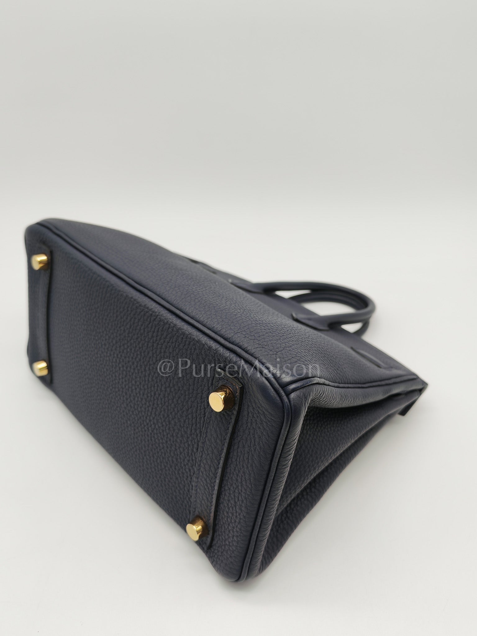 Birkin 25 Retourne in Bleu Nuit Togo Leather & Gold hardware Stamp D (2019) | Purse Maison Luxury Bags Shop