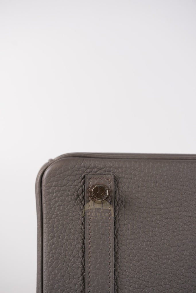 Birkin 25 Retourne in Etain Togo Leather and Gold Hardware Stamp D (2019) | Purse Maison Luxury Bags Shop