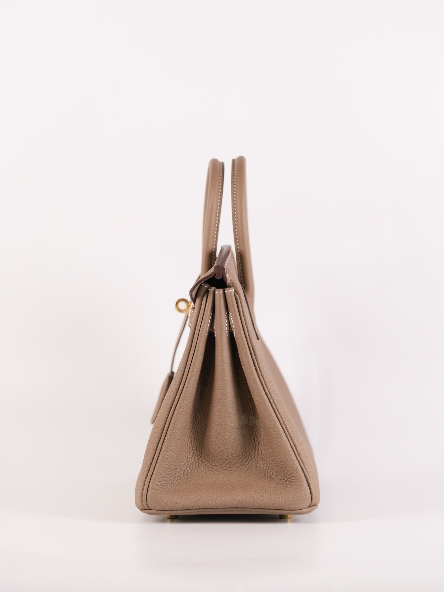 Birkin 25 Retourne in Etoupe Togo Leather and Gold Hardware Stamp W (2024) | Purse Maison Luxury Bags Shop