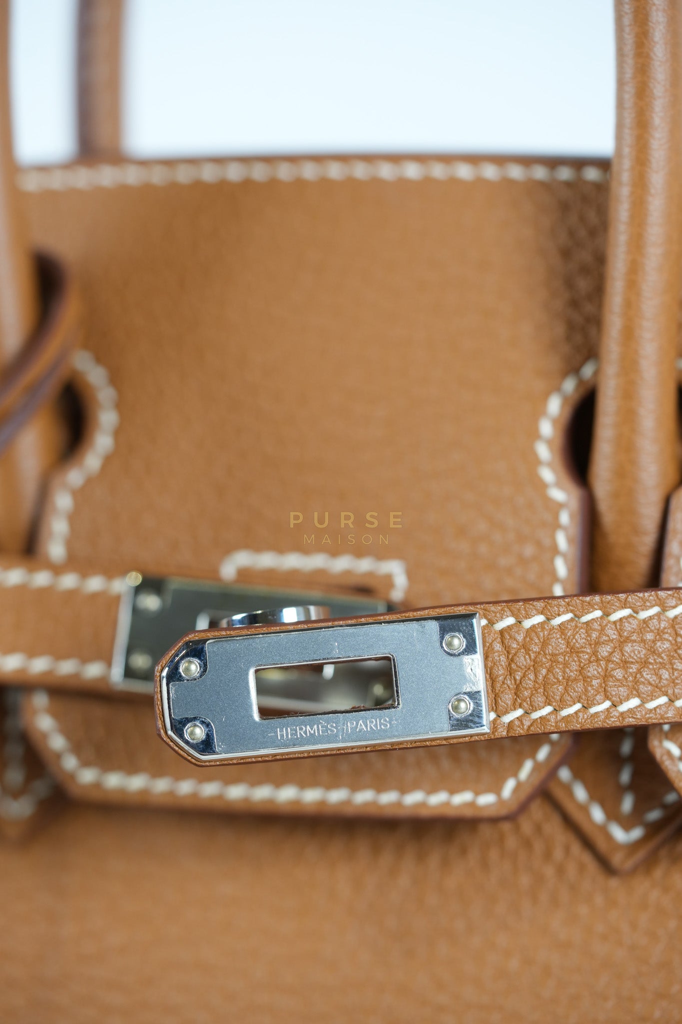 Birkin 25 Retourne in Gold Togo Leather and Palladium Hardware Stamp Y (2020) | Purse Maison Luxury Bags Shop