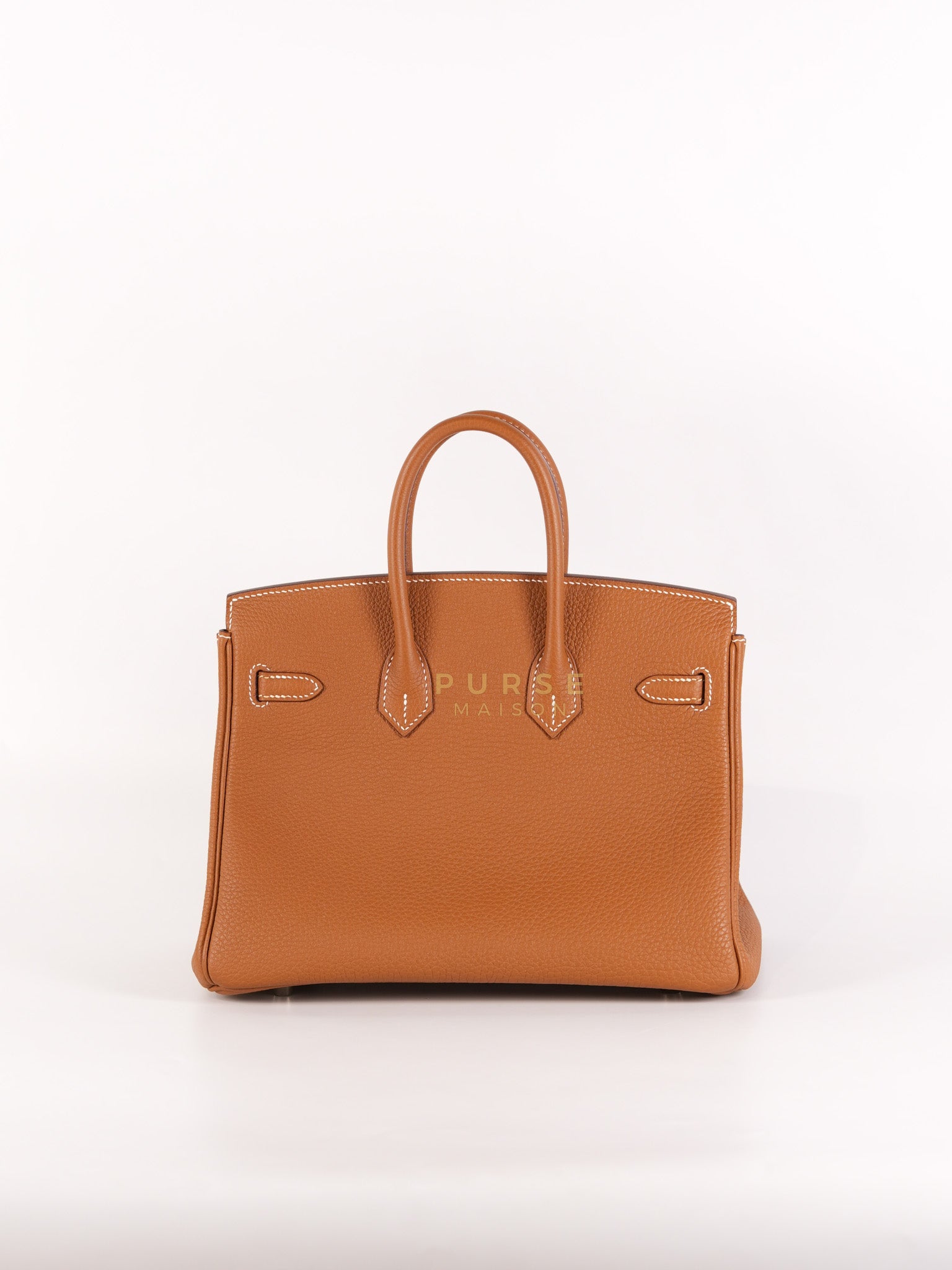 Birkin 25 Retourne in Gold Togo Leather and Palladium Hardware Stamp Y (2020) | Purse Maison Luxury Bags Shop