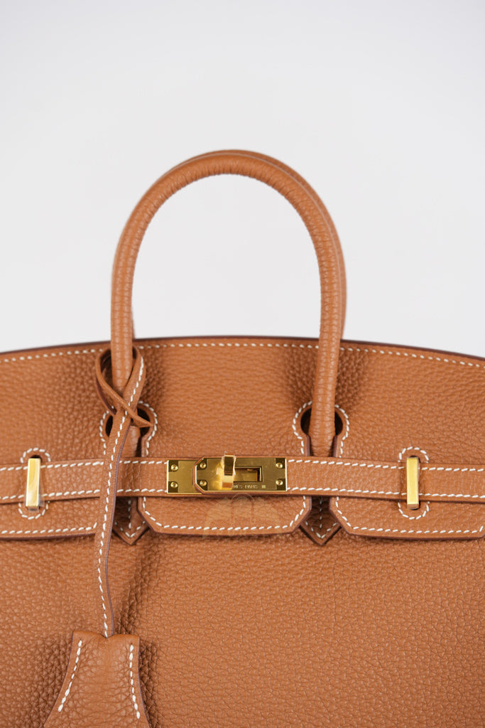 Birkin 25 Retourne in Gold Togo Leather & Gold Hardware Stamp K(2025) | Purse Maison Luxury Bags Shop