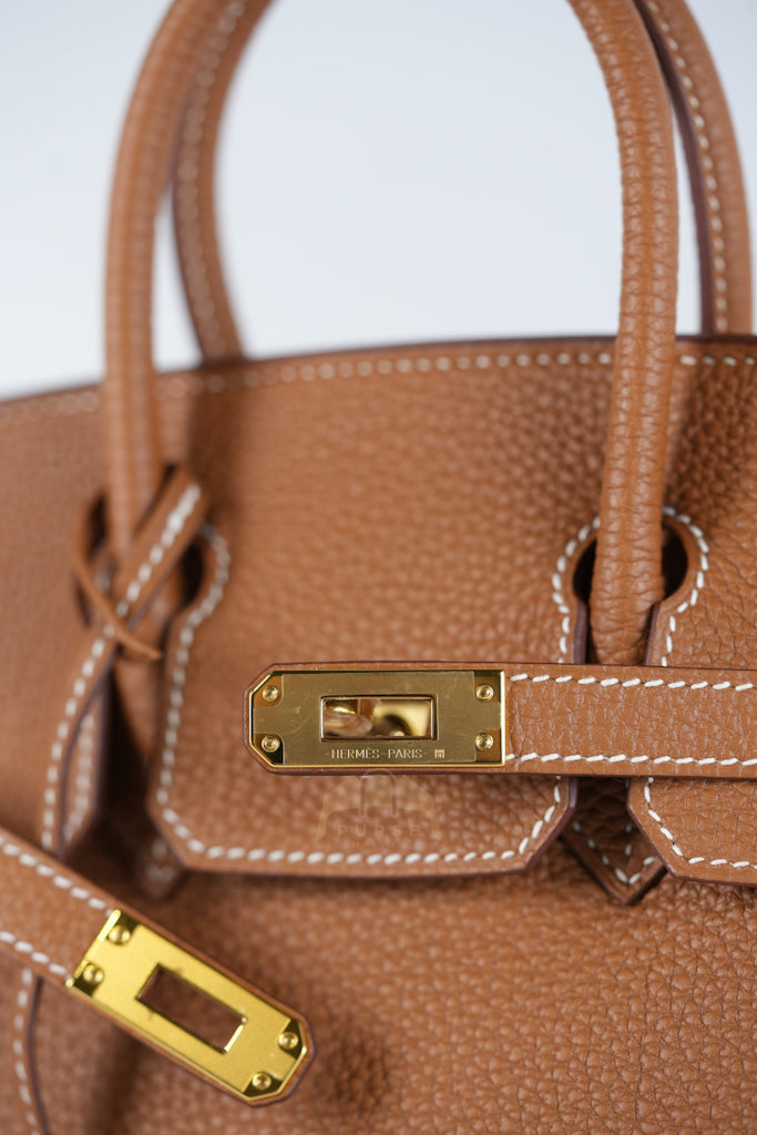 Birkin 25 Retourne in Gold Togo Leather & Gold Hardware Stamp K(2025) | Purse Maison Luxury Bags Shop