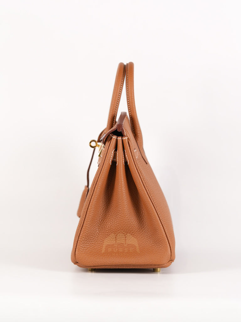 Birkin 25 Retourne in Gold Togo Leather & Gold Hardware Stamp K(2025) | Purse Maison Luxury Bags Shop