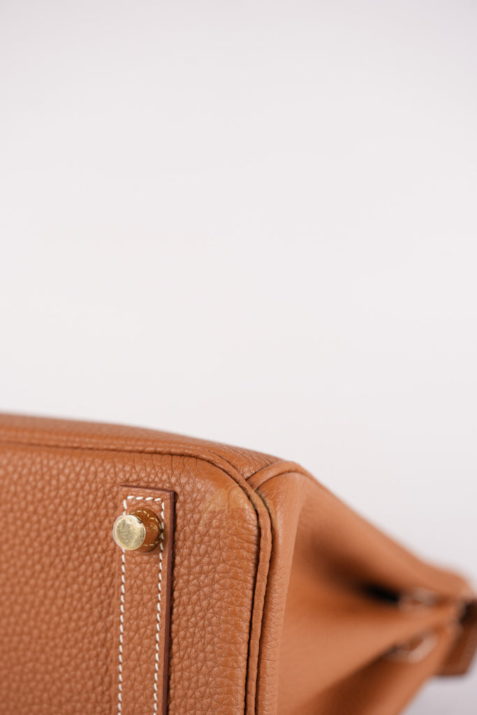 Birkin 25 Retourne in Gold Togo Leather & Gold Hardware Stamp K(2025) | Purse Maison Luxury Bags Shop