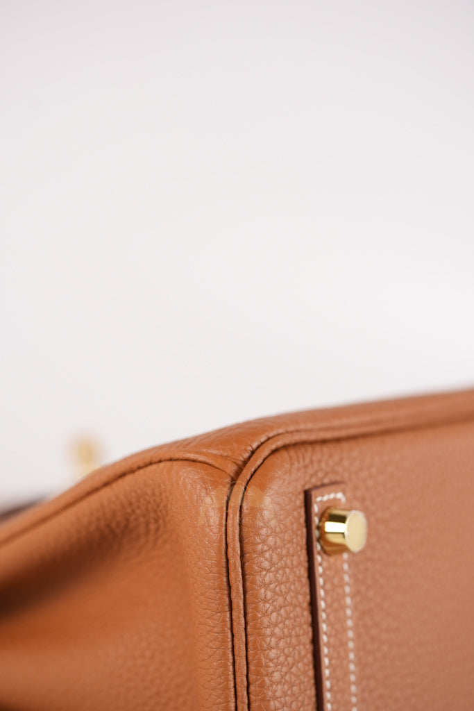 Birkin 25 Retourne in Gold Togo Leather & Gold Hardware Stamp K(2025) | Purse Maison Luxury Bags Shop