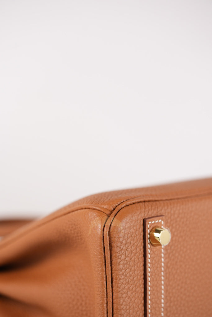 Birkin 25 Retourne in Gold Togo Leather & Gold Hardware Stamp K(2025) | Purse Maison Luxury Bags Shop