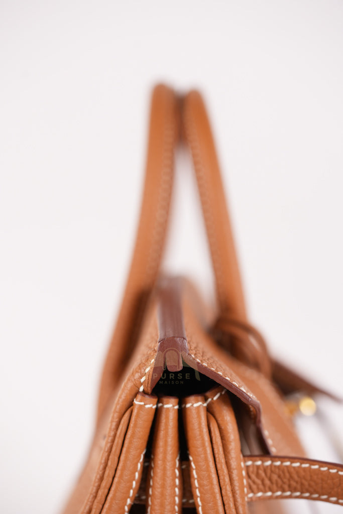 Birkin 25 Retourne in Gold Togo Leather & Gold Hardware Stamp K(2025) | Purse Maison Luxury Bags Shop