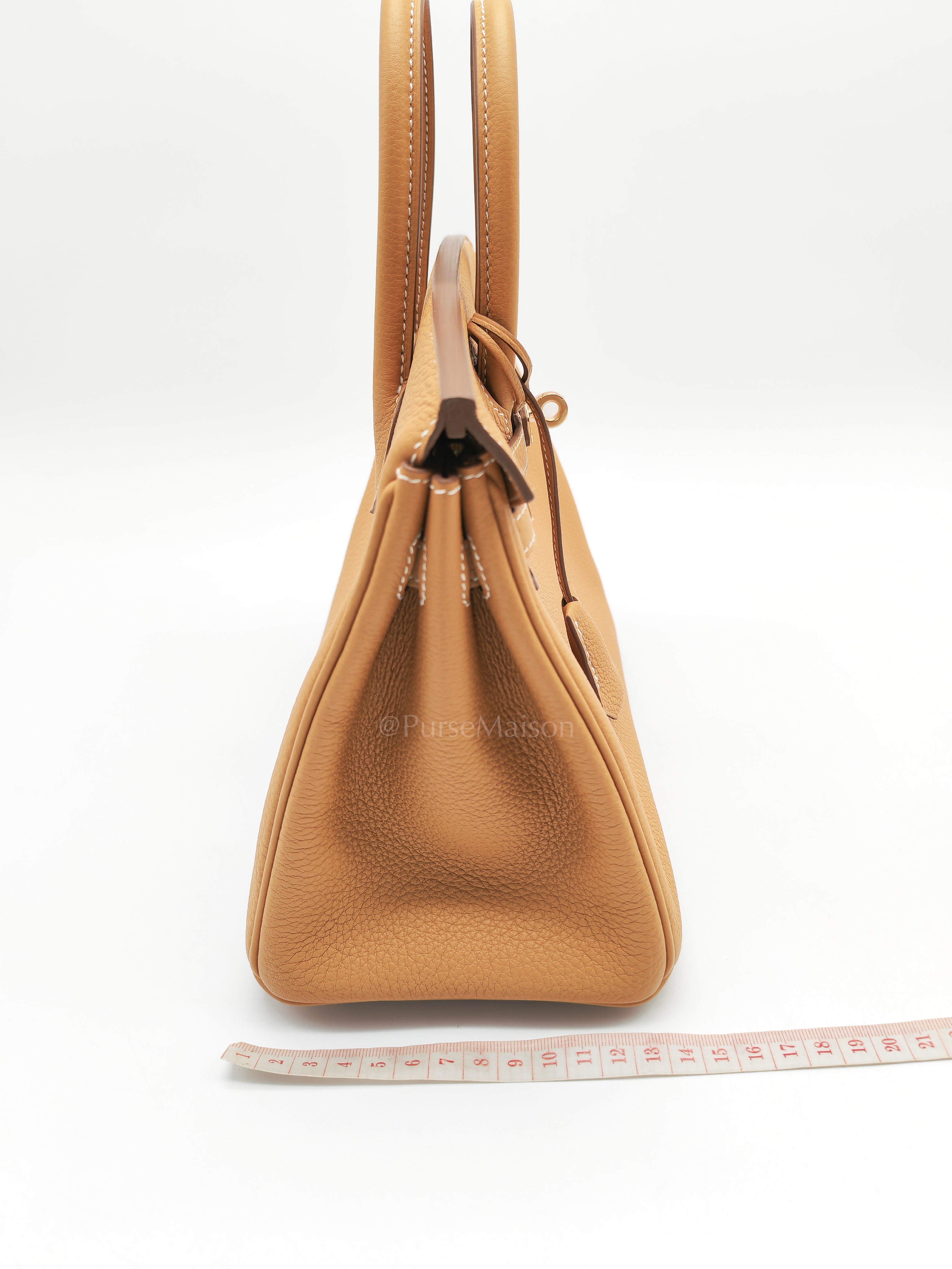 Birkin 25 Retourne in Sesame Togo Leather and Gold Hardware Stamp K (2025) | Purse Maison Luxury Bags Shop