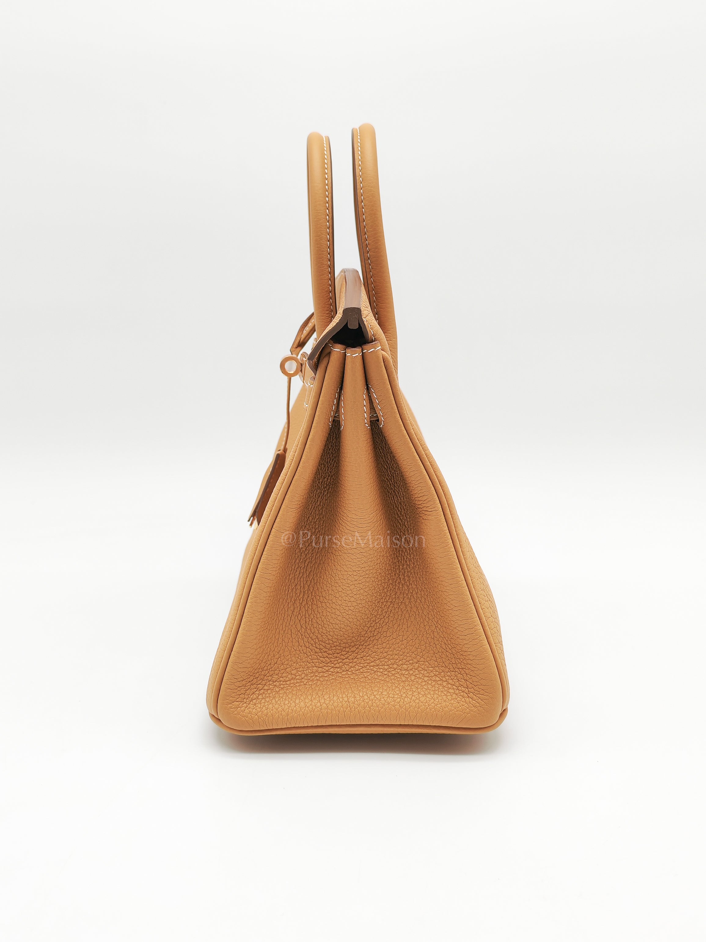 Birkin 25 Retourne in Sesame Togo Leather and Gold Hardware Stamp K (2025) | Purse Maison Luxury Bags Shop