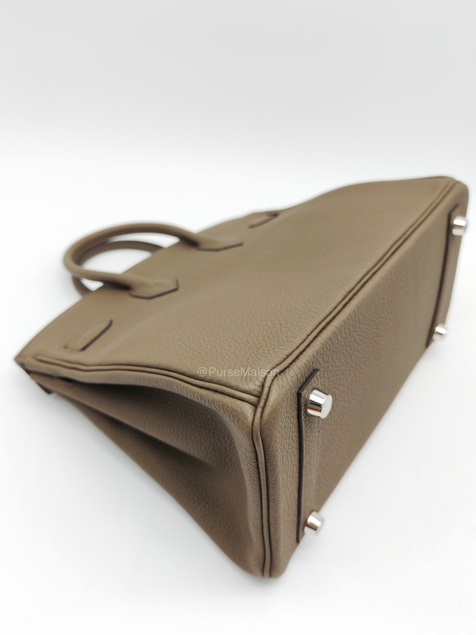 Birkin 25 Retourne in Toundra Togo Leather Palladium Hardware Stamp B(2023) | Purse Maison Luxury Bags Shop