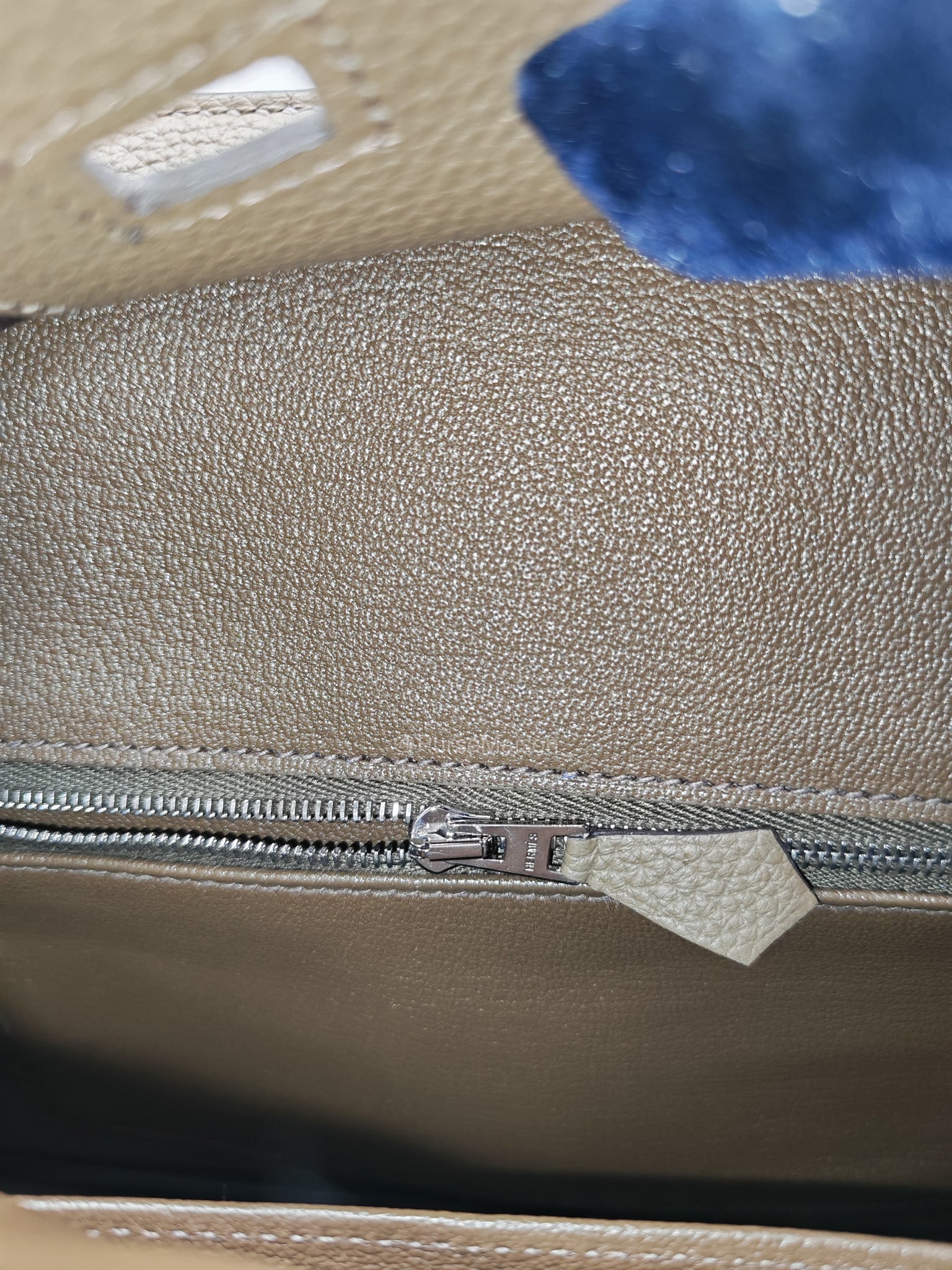 Birkin 25 Retourne in Toundra Togo Leather Palladium Hardware Stamp B(2023) | Purse Maison Luxury Bags Shop