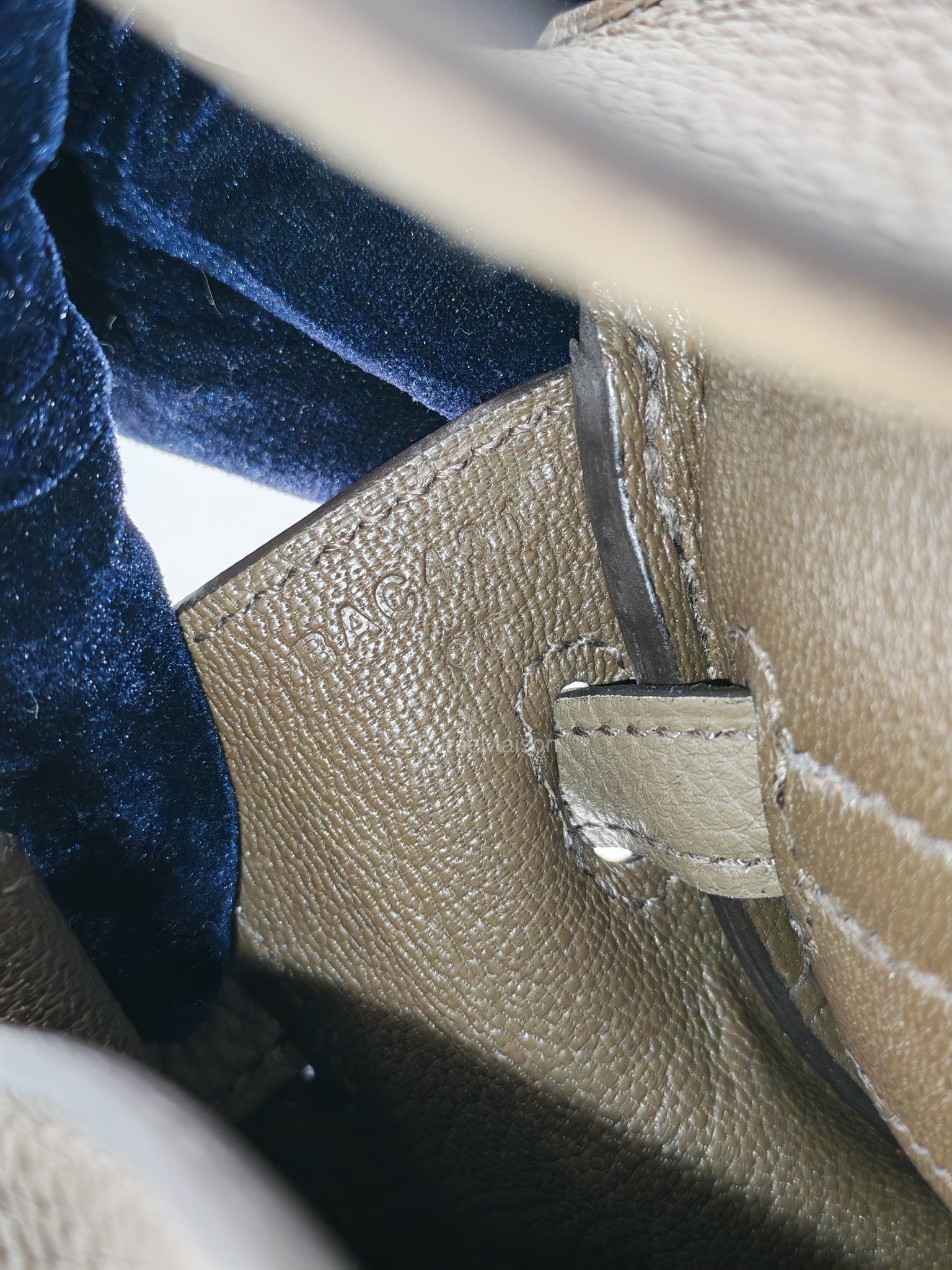 Birkin 25 Retourne in Toundra Togo Leather Palladium Hardware Stamp B(2023) | Purse Maison Luxury Bags Shop