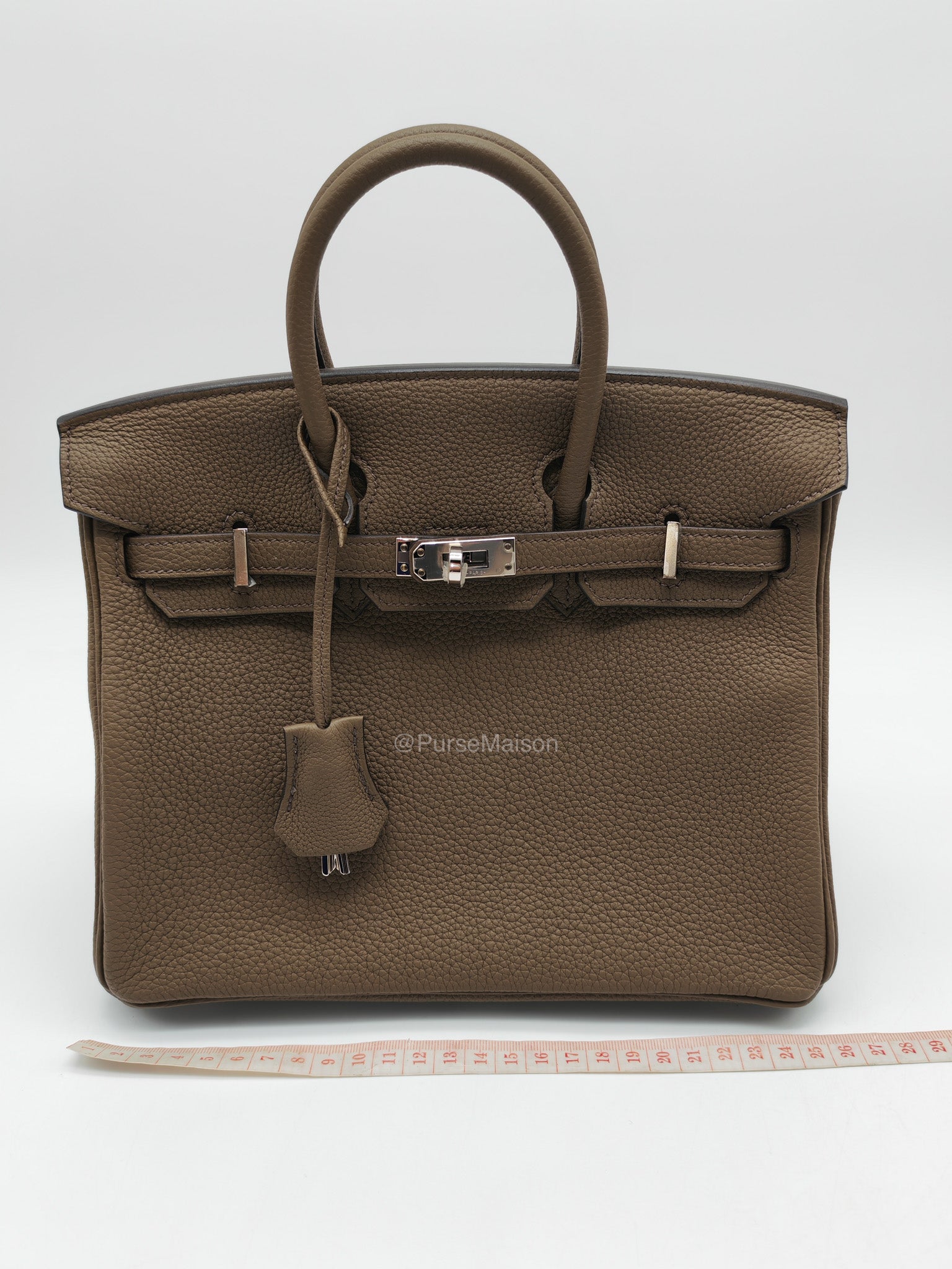 Birkin 25 Retourne in Toundra Togo Leather Palladium Hardware Stamp B(2023) | Purse Maison Luxury Bags Shop