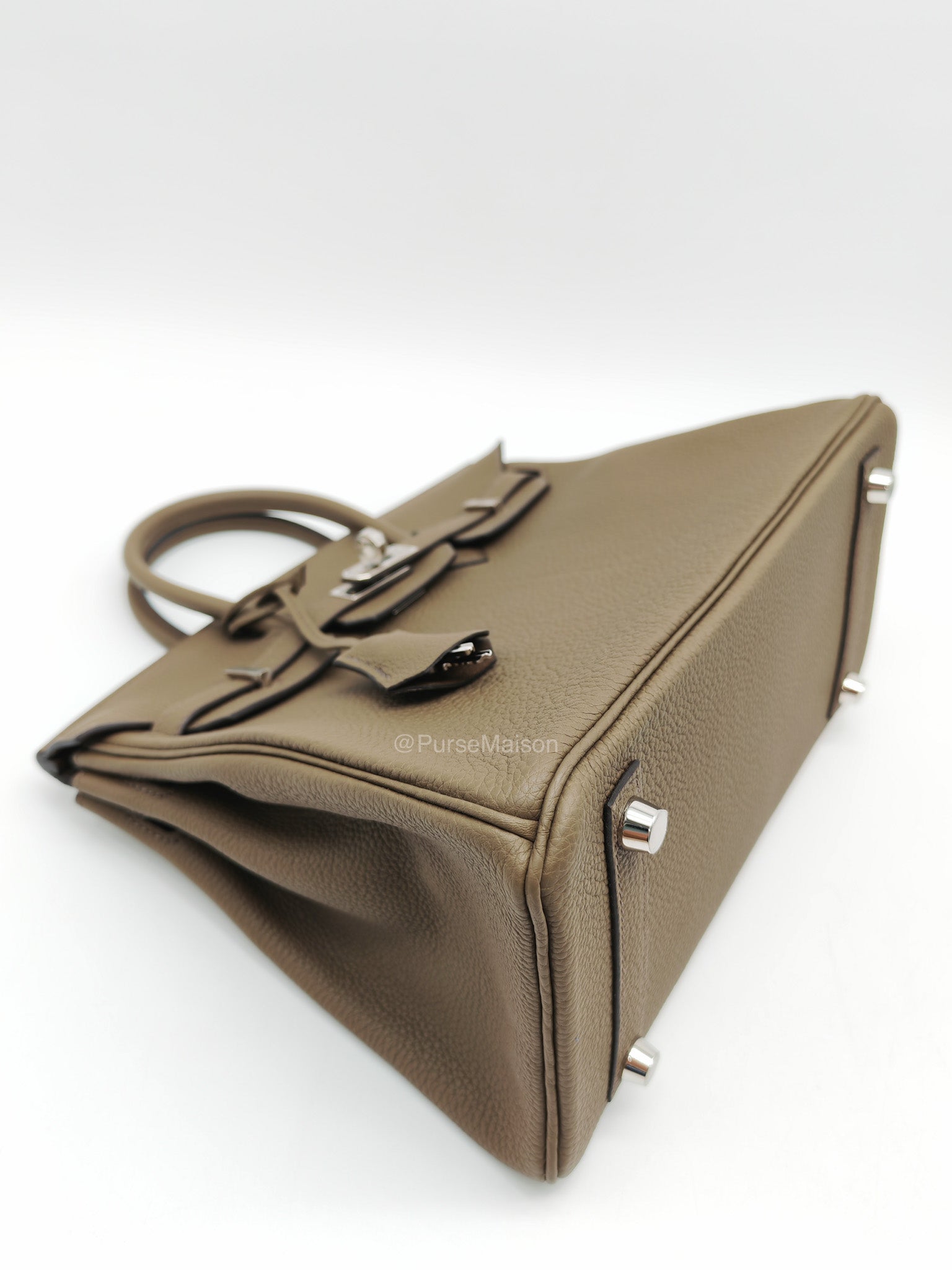 Birkin 25 Retourne in Toundra Togo Leather Palladium Hardware Stamp B(2023) | Purse Maison Luxury Bags Shop