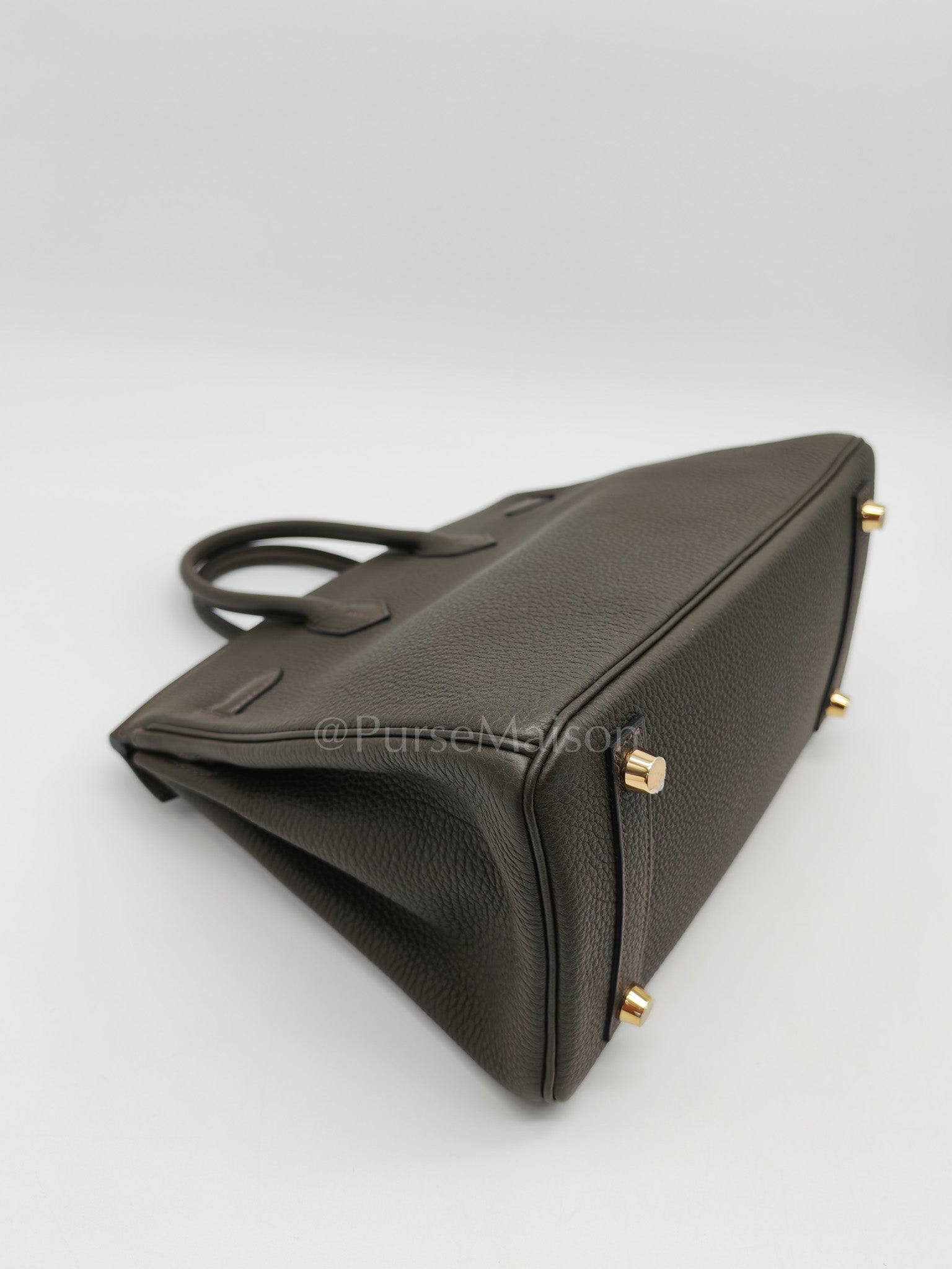 Birkin 25 Retourne in Vert de Gris Togo Leather & Gold Hardware Stamp Y (2020) | Purse Maison Luxury Bags Shop
