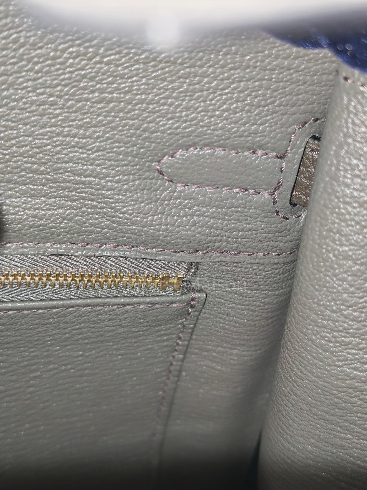 Birkin 25 Retourne in Vert de Gris Togo Leather & Gold Hardware Stamp Y (2020) | Purse Maison Luxury Bags Shop