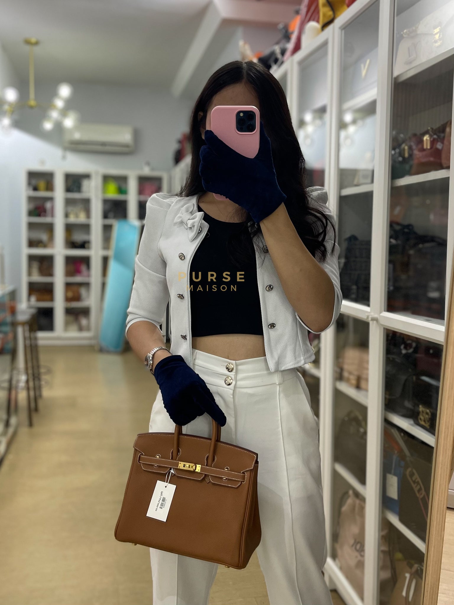 Birkin 25 in Gold Togo Leather & Gold Hardware Stamp B(2023) | Purse Maison Luxury Bags Shop