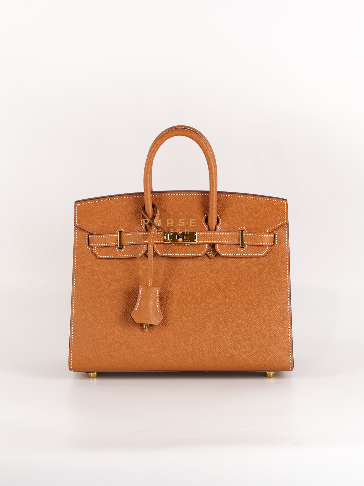 Birkin 25 Sellier in Gold Epsom Leather & Gold Hardware Stamp U(2022) | Purse Maison Luxury Bags Shop