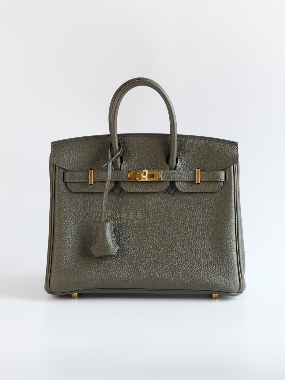 Birkin 25 Vert De Gris Togo Leather in Gold Hardware Stamp U (2022) | Purse Maison Luxury Bags Shop
