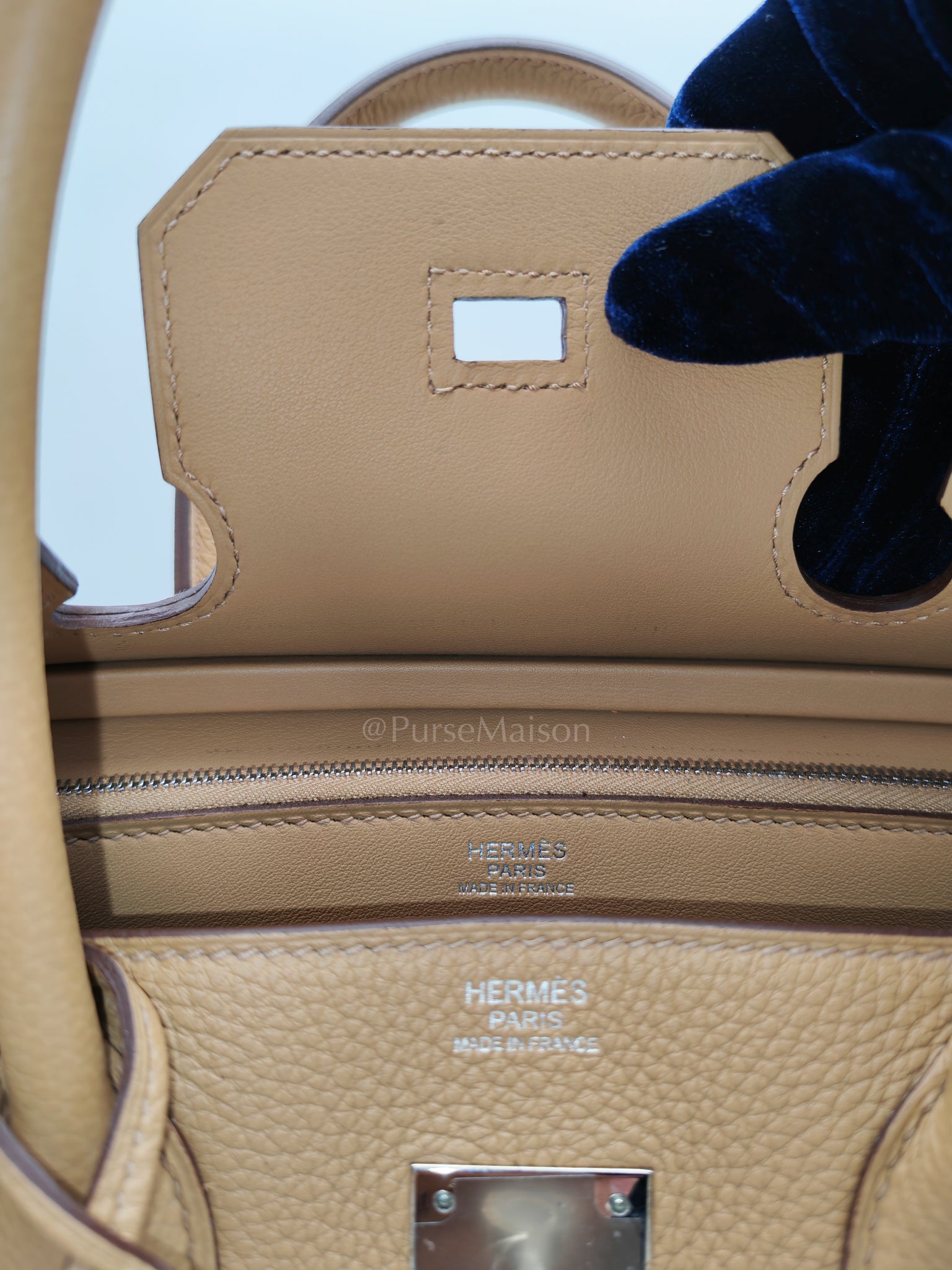 Birkin 30 3 En 1 in Togo Leather/Toile Goeland/Veau Swift in Biscuit/Jaune Citron Stamp U (2022) | Purse Maison Luxury Bags Shop