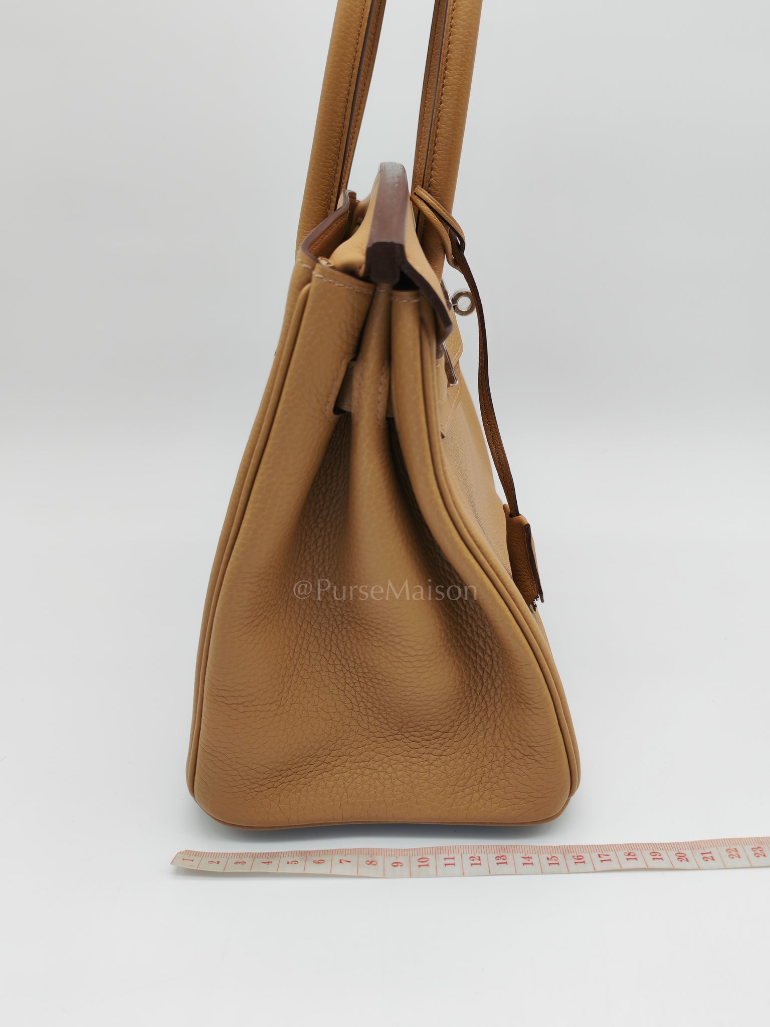 Birkin 30 3 En 1 in Togo Leather/Toile Goeland/Veau Swift in Biscuit/Jaune Citron Stamp U (2022) | Purse Maison Luxury Bags Shop