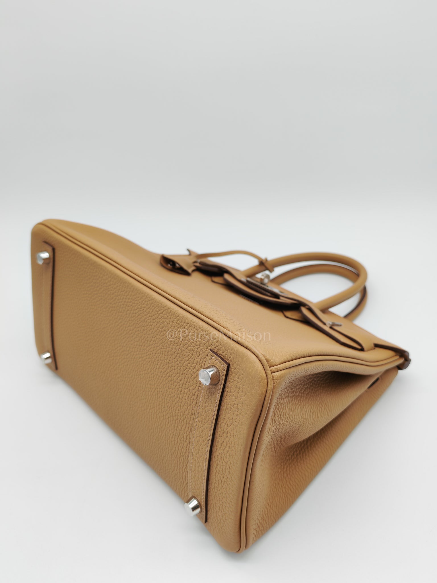 Birkin 30 3 En 1 in Togo Leather/Toile Goeland/Veau Swift in Biscuit/Jaune Citron Stamp U (2022) | Purse Maison Luxury Bags Shop