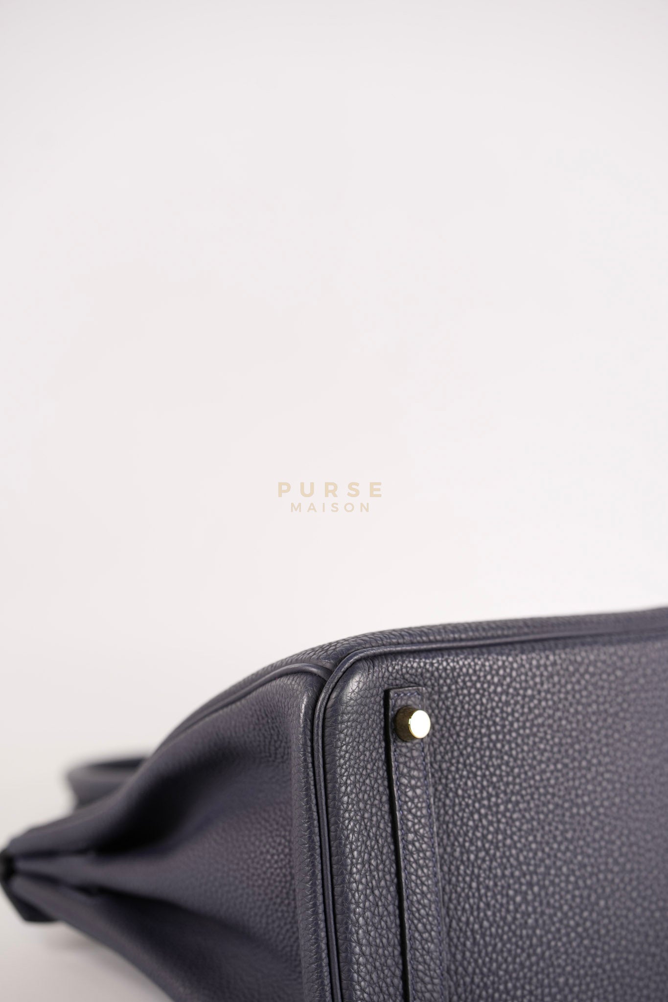Birkin 30 Blue Nuit in Togo Leather and Gold Hardware Stamp X (2016) | Purse Maison Luxury Bags Shop