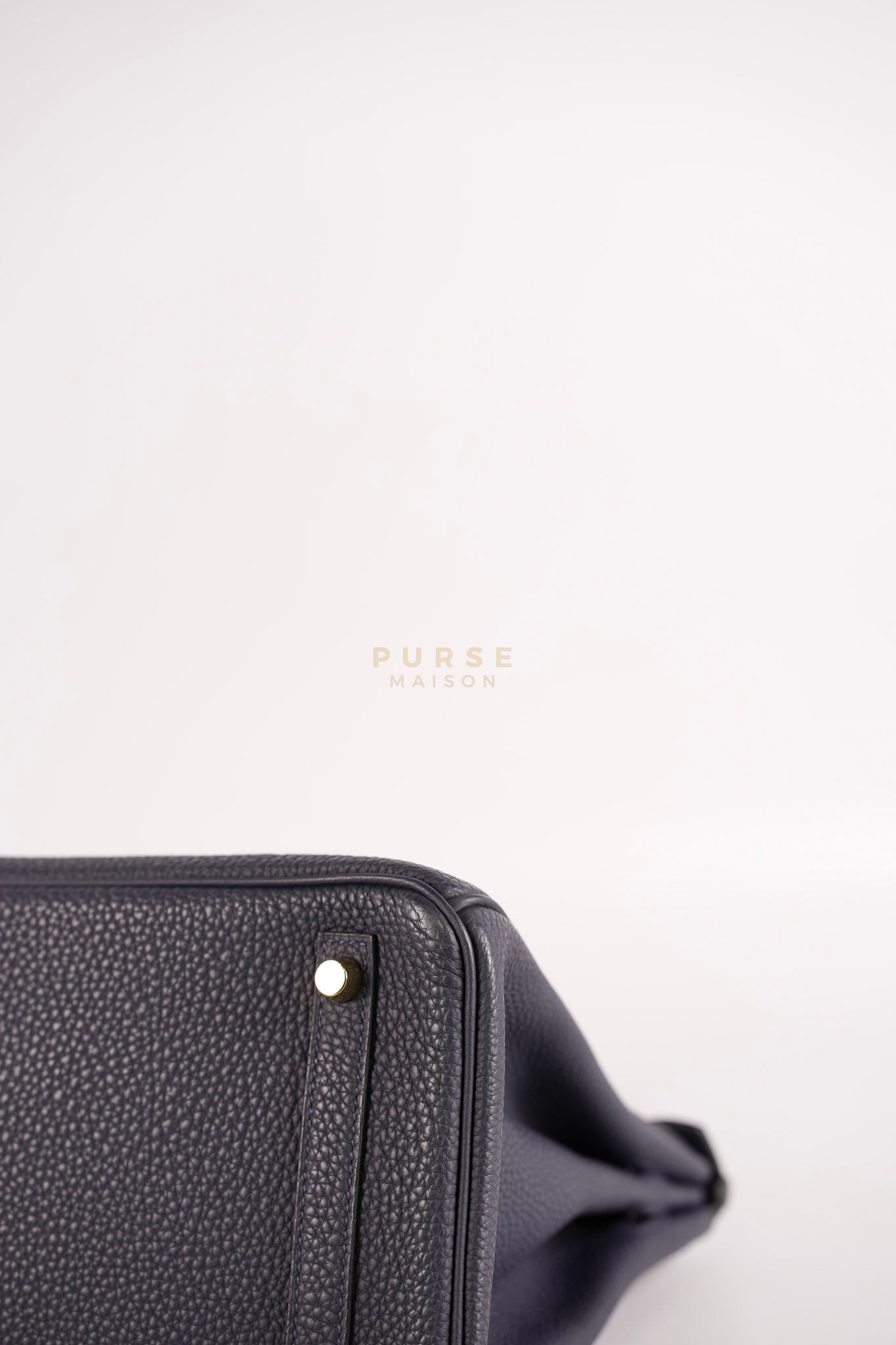 Birkin 30 Blue Nuit in Togo Leather and Gold Hardware Stamp X (2016) | Purse Maison Luxury Bags Shop